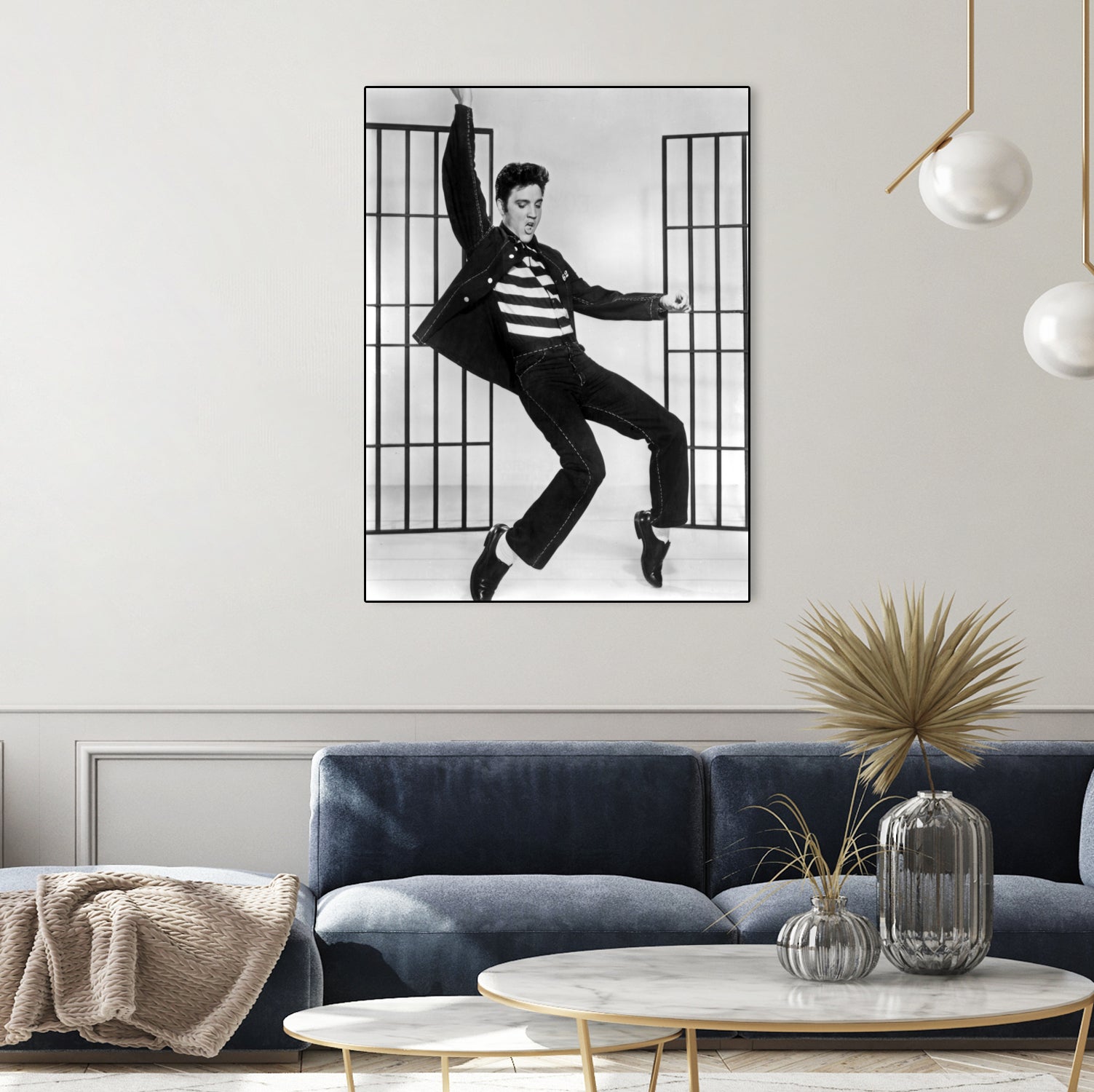 Jailhouse Rock' de RichardThorpe avec Elvis Presley 1957 by Bridgeman Images on GIANT ART - black and white photography
