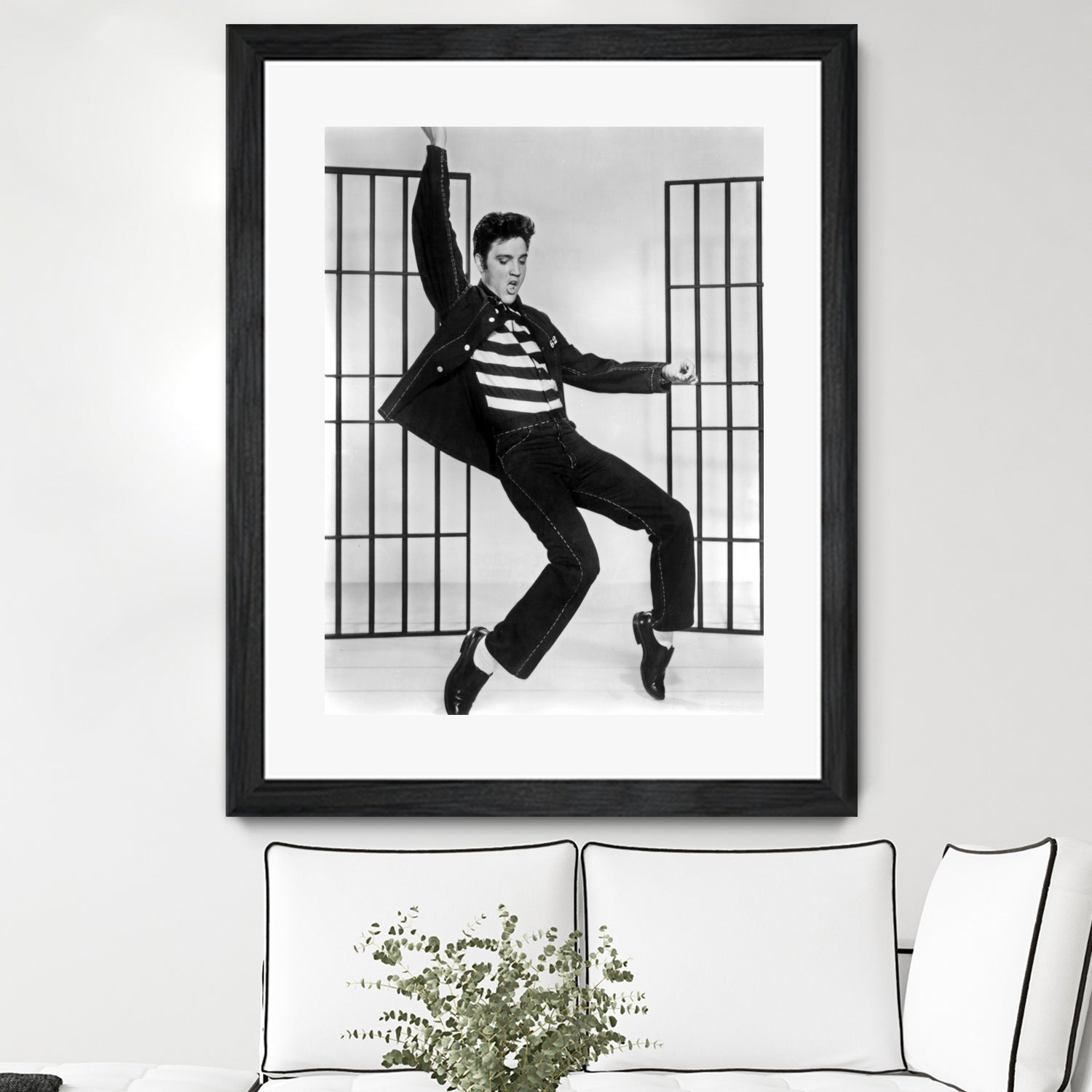 Jailhouse Rock' de RichardThorpe avec Elvis Presley 1957 by Bridgeman Images on GIANT ART - black and white photography