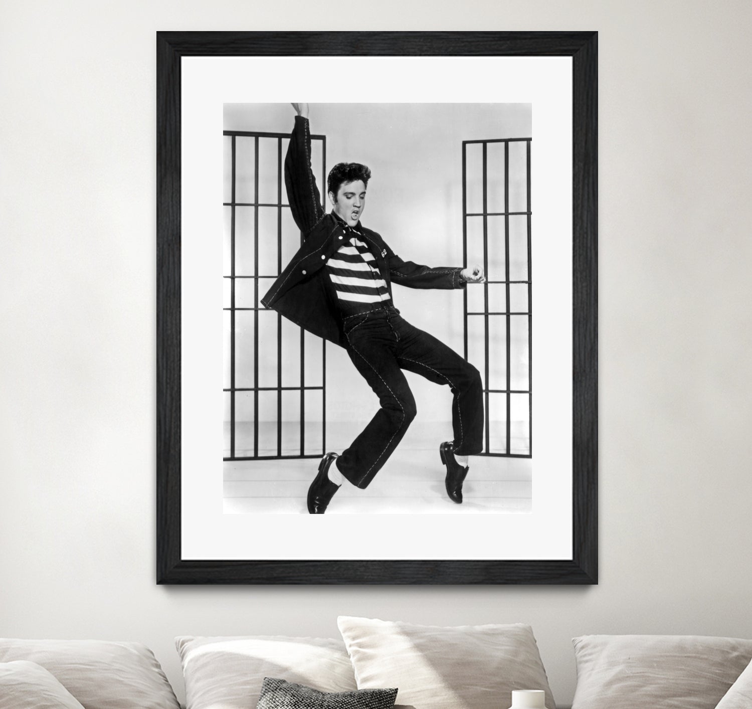 Jailhouse Rock' de RichardThorpe avec Elvis Presley 1957 by Bridgeman Images on GIANT ART - black and white photography