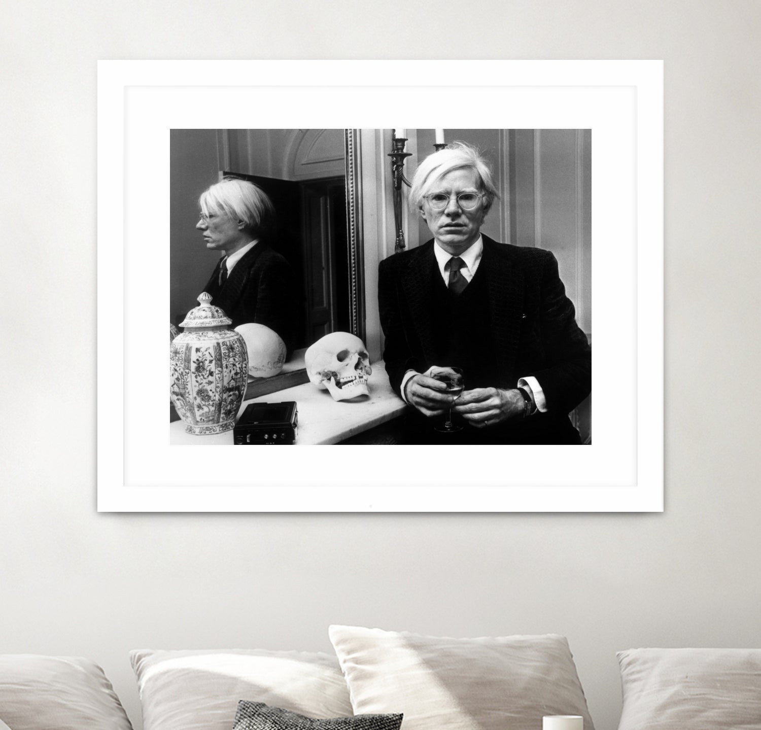 Andy Warhol in London, November 12th, 1975 by Bridgeman Images on GIANT ART - black and white photography