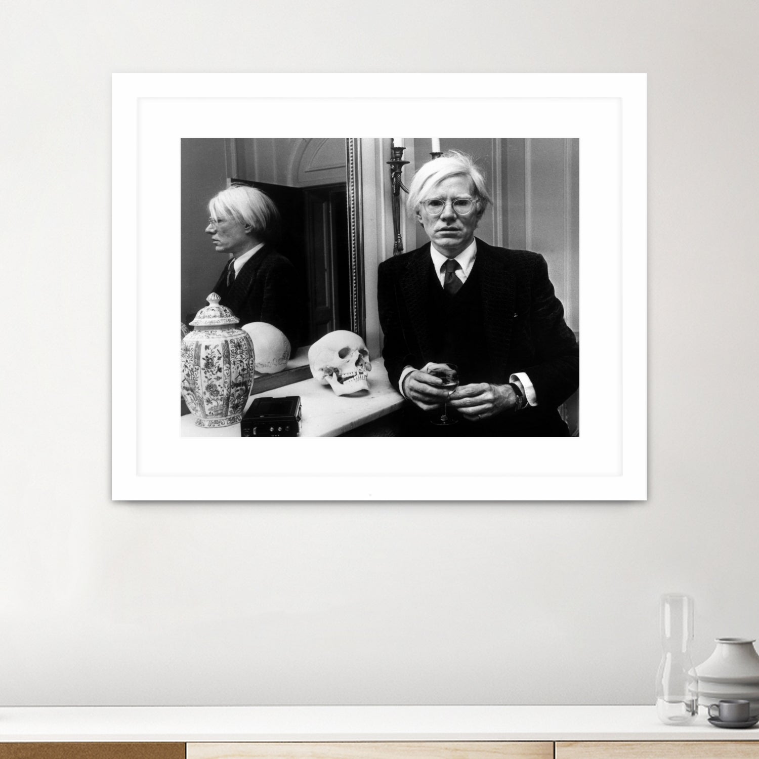 Andy Warhol in London, November 12th, 1975 by Bridgeman Images on GIANT ART - black and white photography