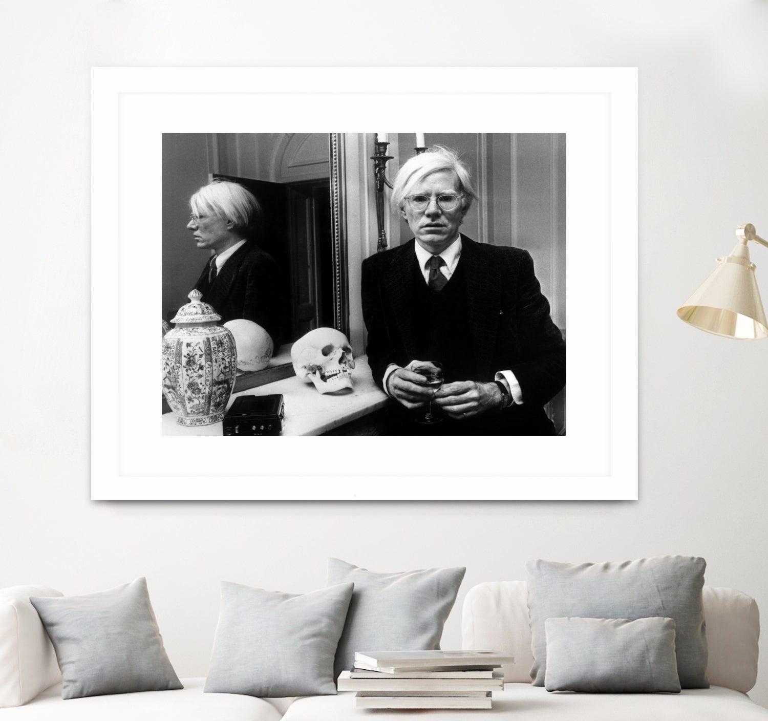 Andy Warhol in London, November 12th, 1975 by Bridgeman Images on GIANT ART - black and white photography