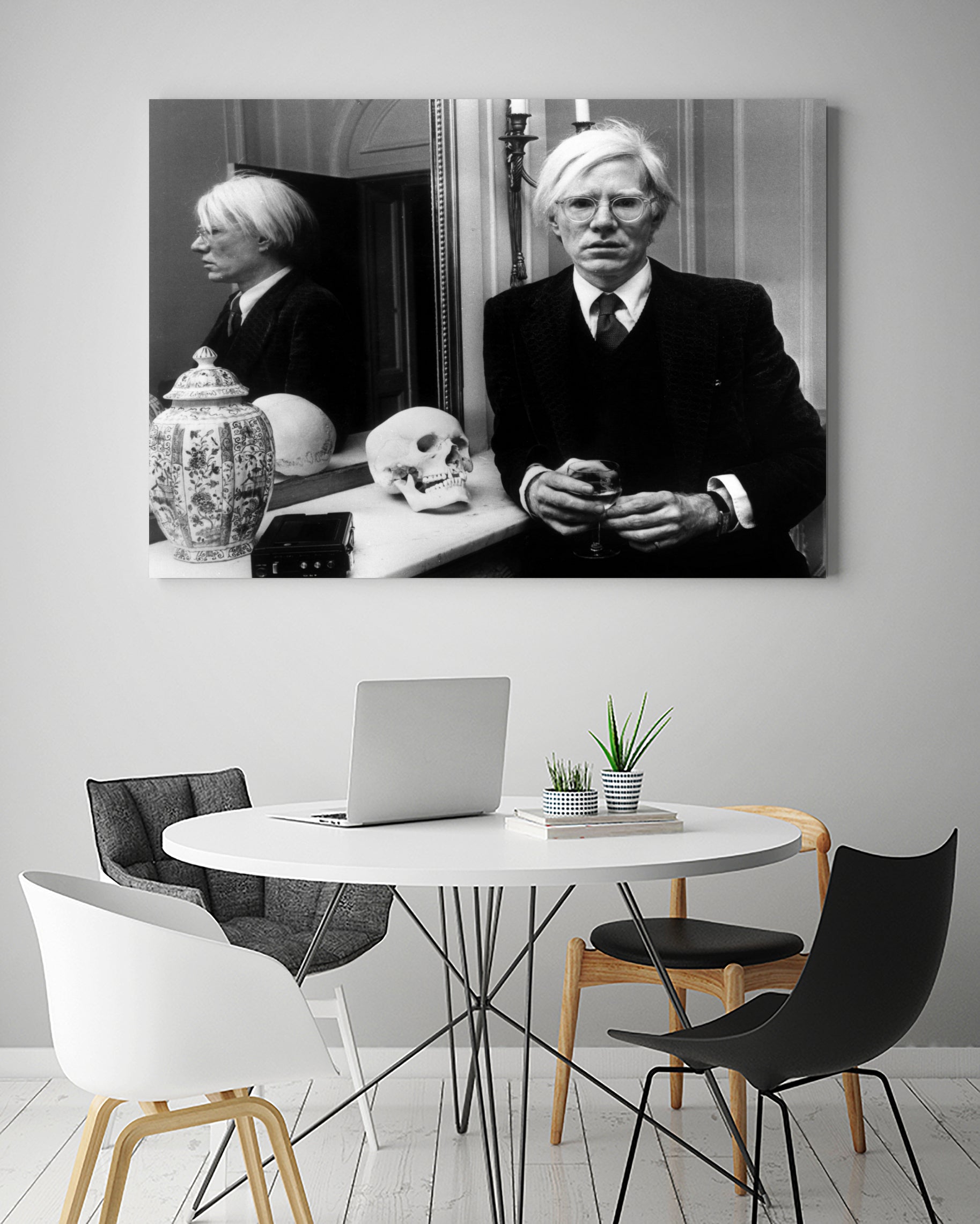 Andy Warhol in London, November 12th, 1975 by Bridgeman Images on GIANT ART - black and white photography