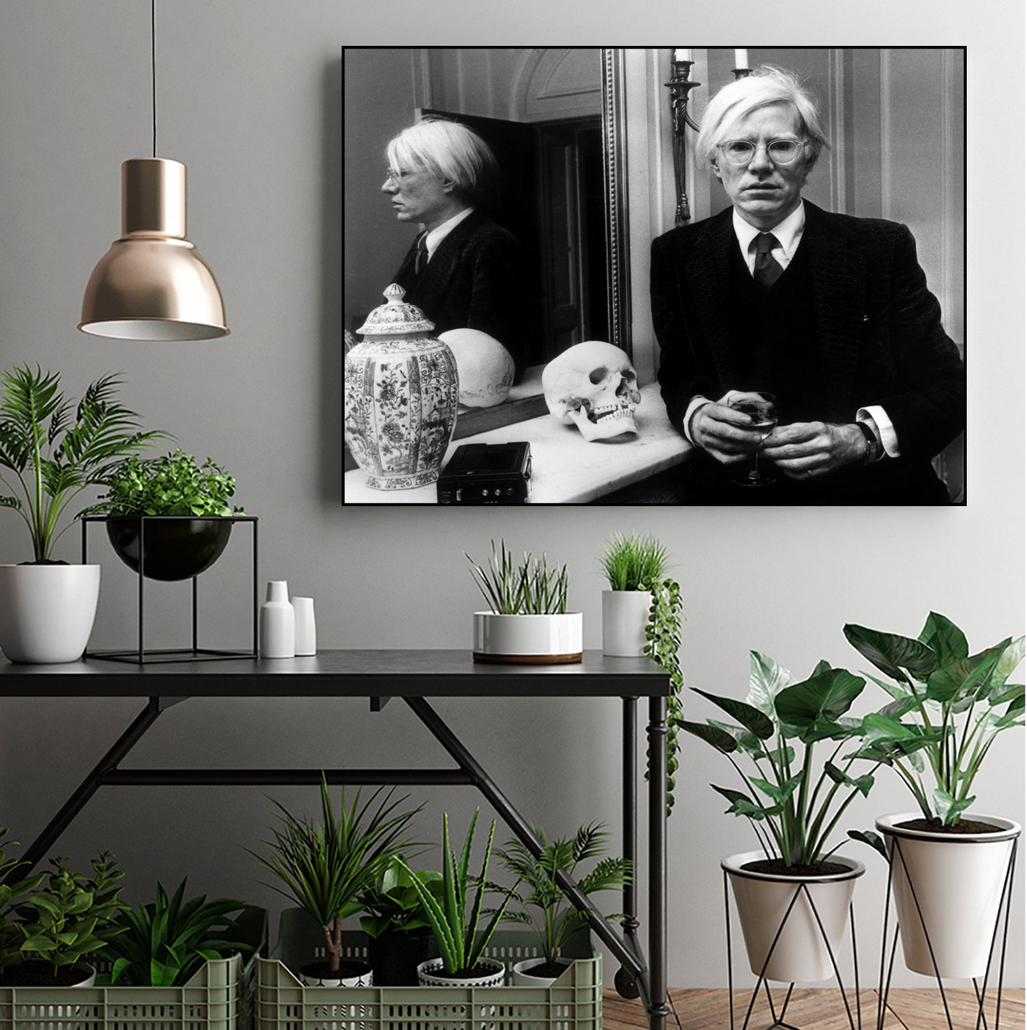 Andy Warhol in London, November 12th, 1975 by Bridgeman Images on GIANT ART - black and white photography