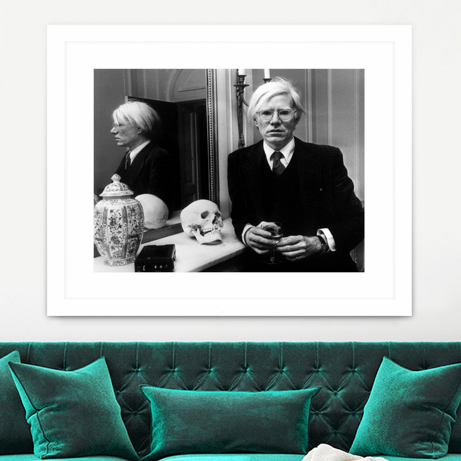 Andy Warhol in London, November 12th, 1975 by Bridgeman Images on GIANT ART - black and white photography