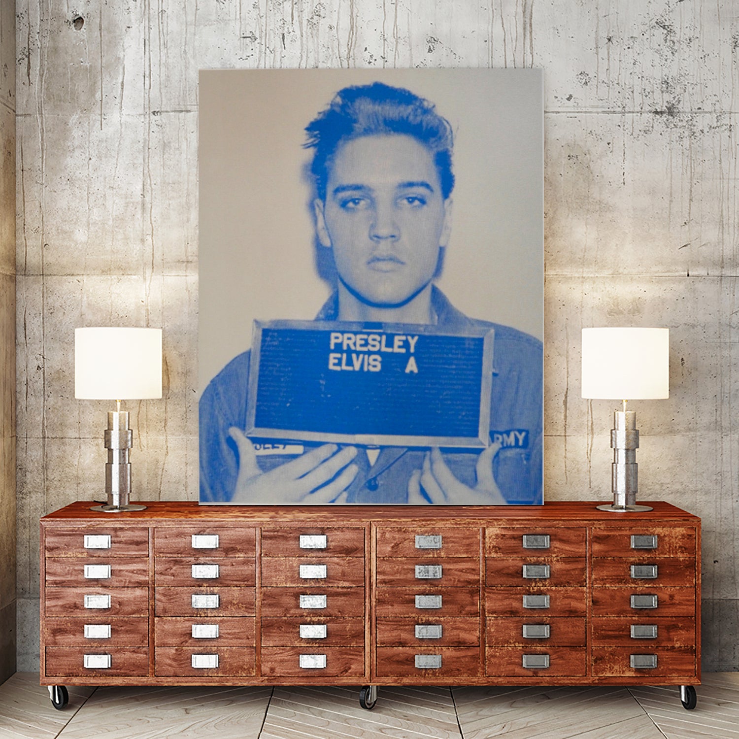Elvis I, 2017 by Studwell, David on GIANT ART - blue photography