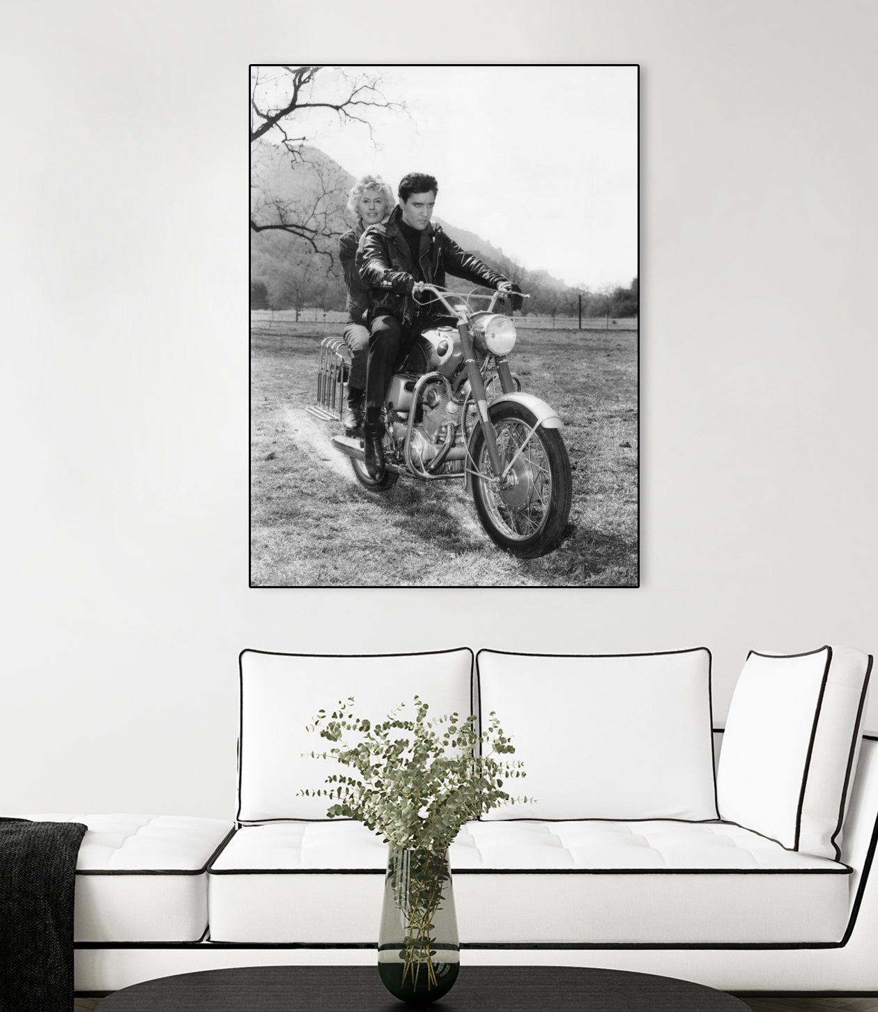 Barbara Stanwyck And Elvis Presley by Bridgeman Images on GIANT ART - black and white photography