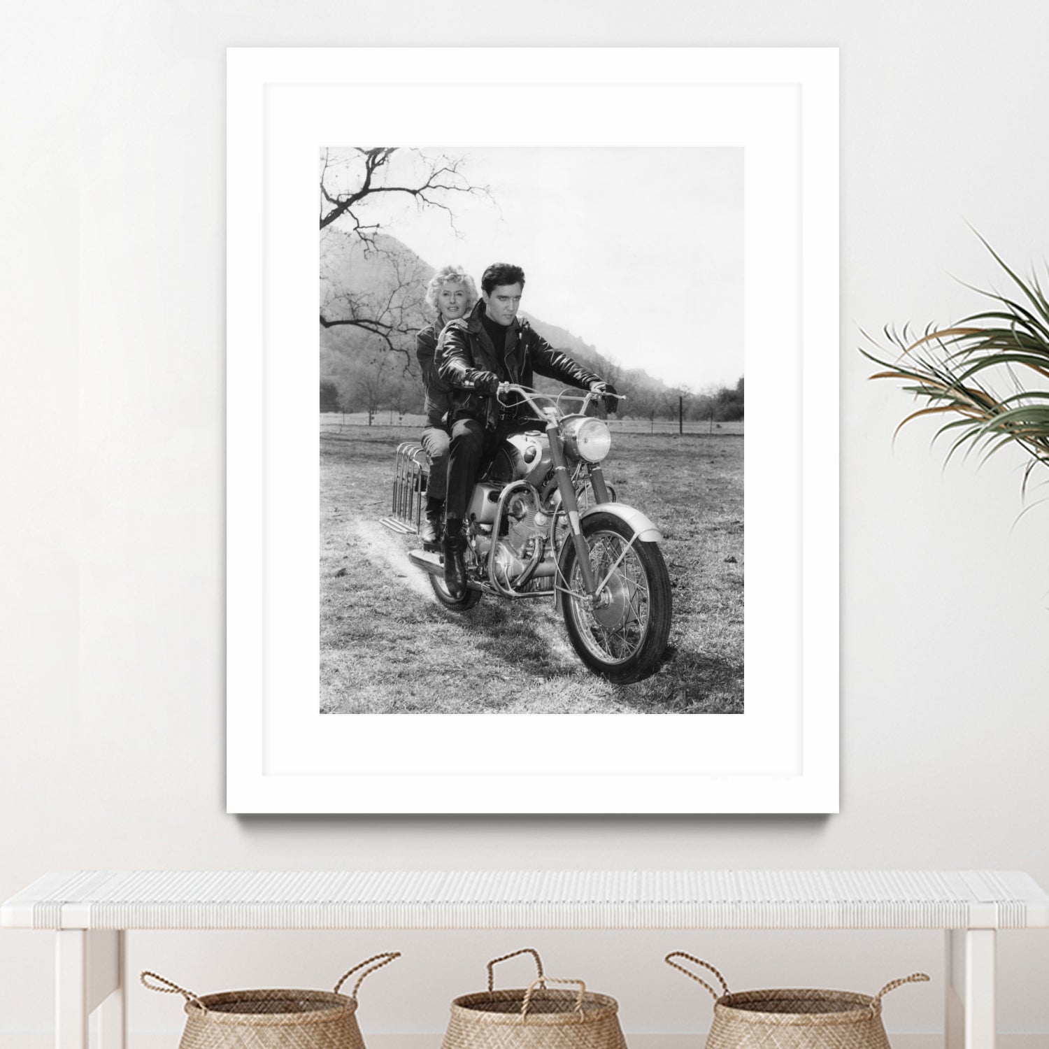 Barbara Stanwyck And Elvis Presley by Bridgeman Images on GIANT ART - black and white photography