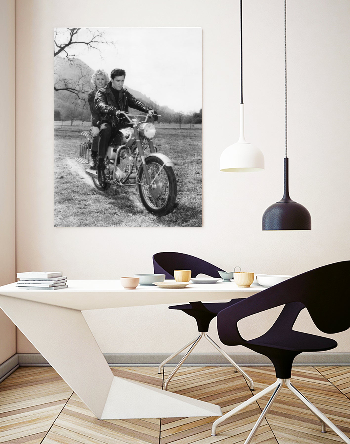 Barbara Stanwyck And Elvis Presley by Bridgeman Images on GIANT ART - black and white photography