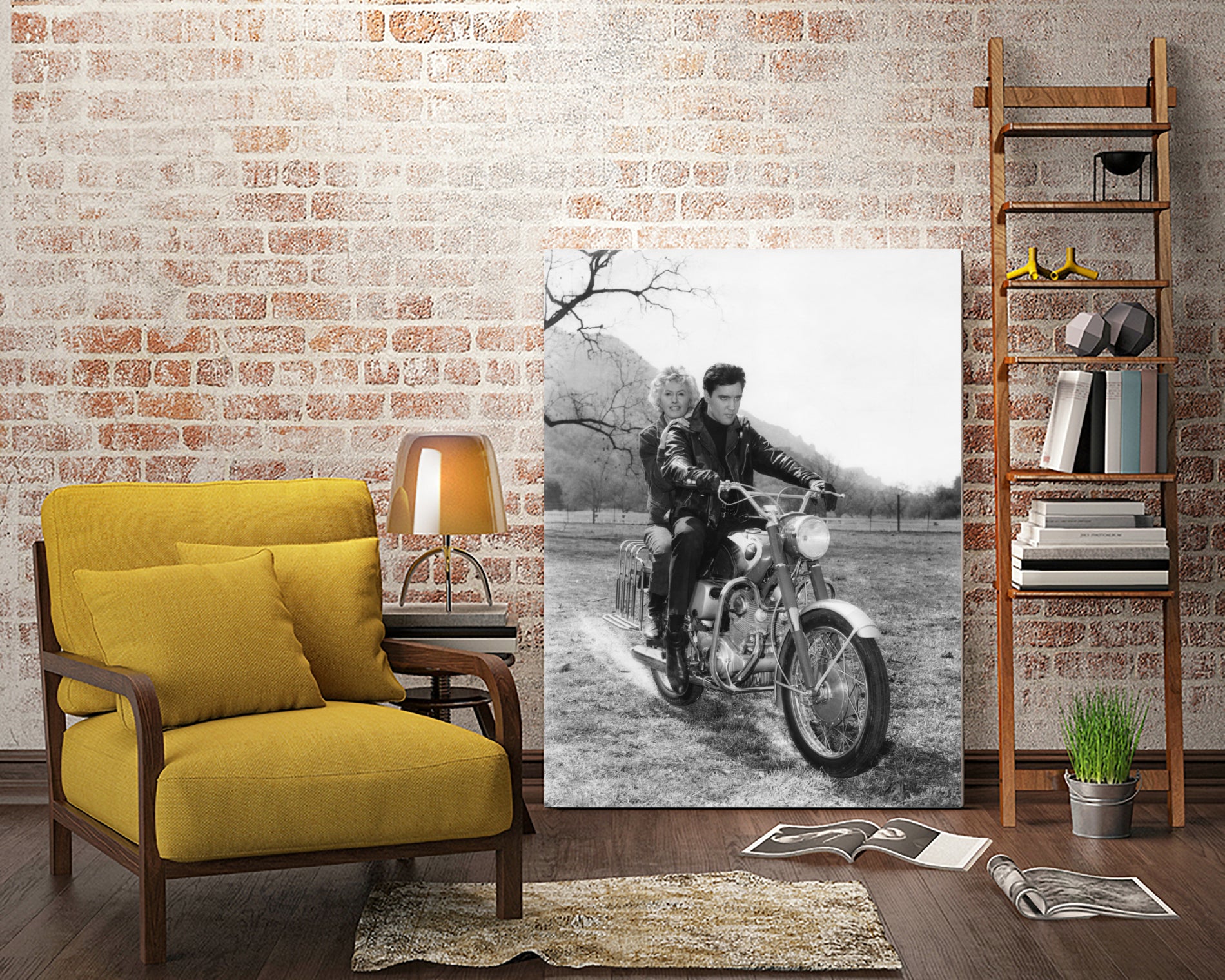 Barbara Stanwyck And Elvis Presley by Bridgeman Images on GIANT ART - black and white photography