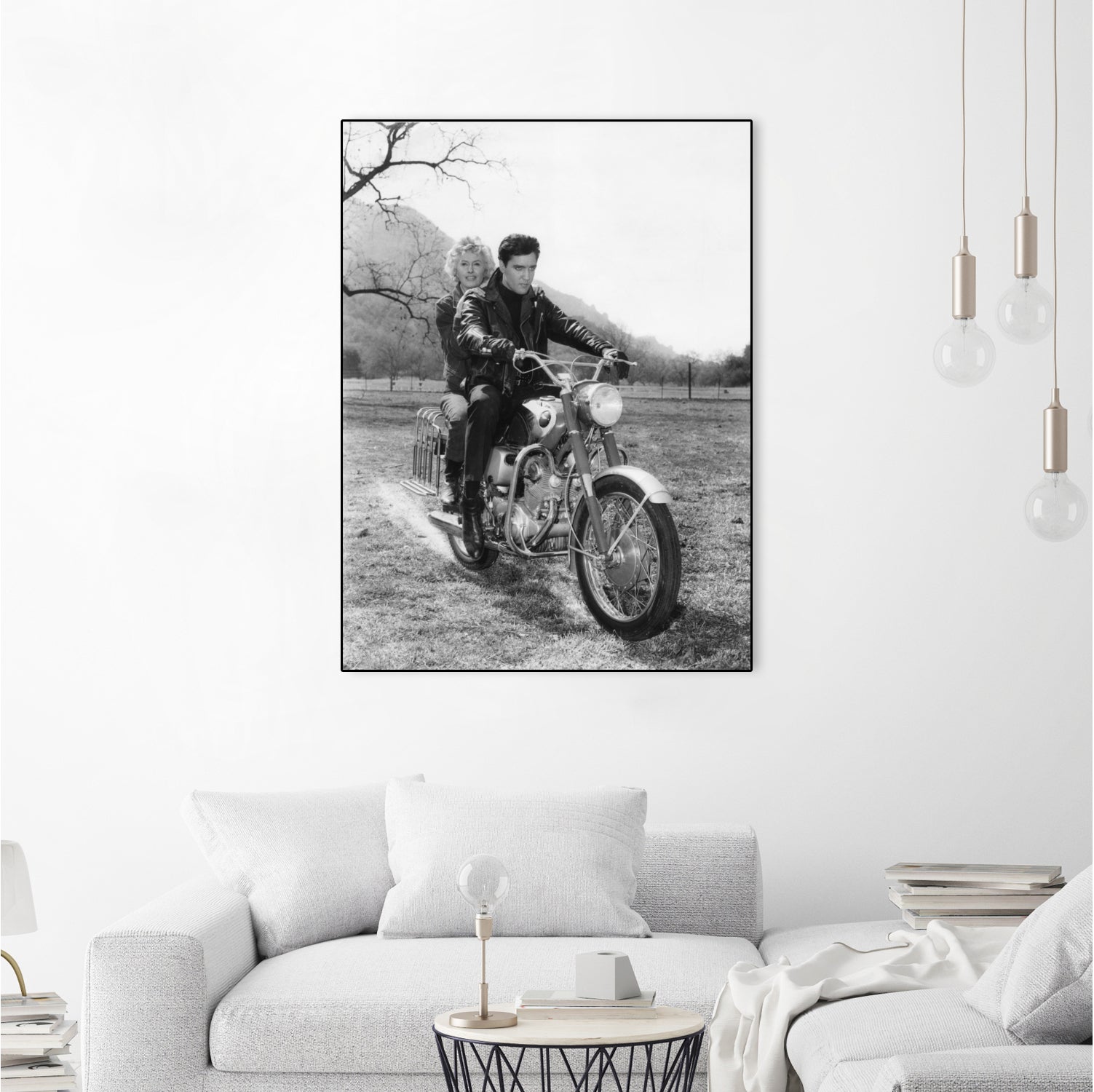 Barbara Stanwyck And Elvis Presley by Bridgeman Images on GIANT ART - black and white photography