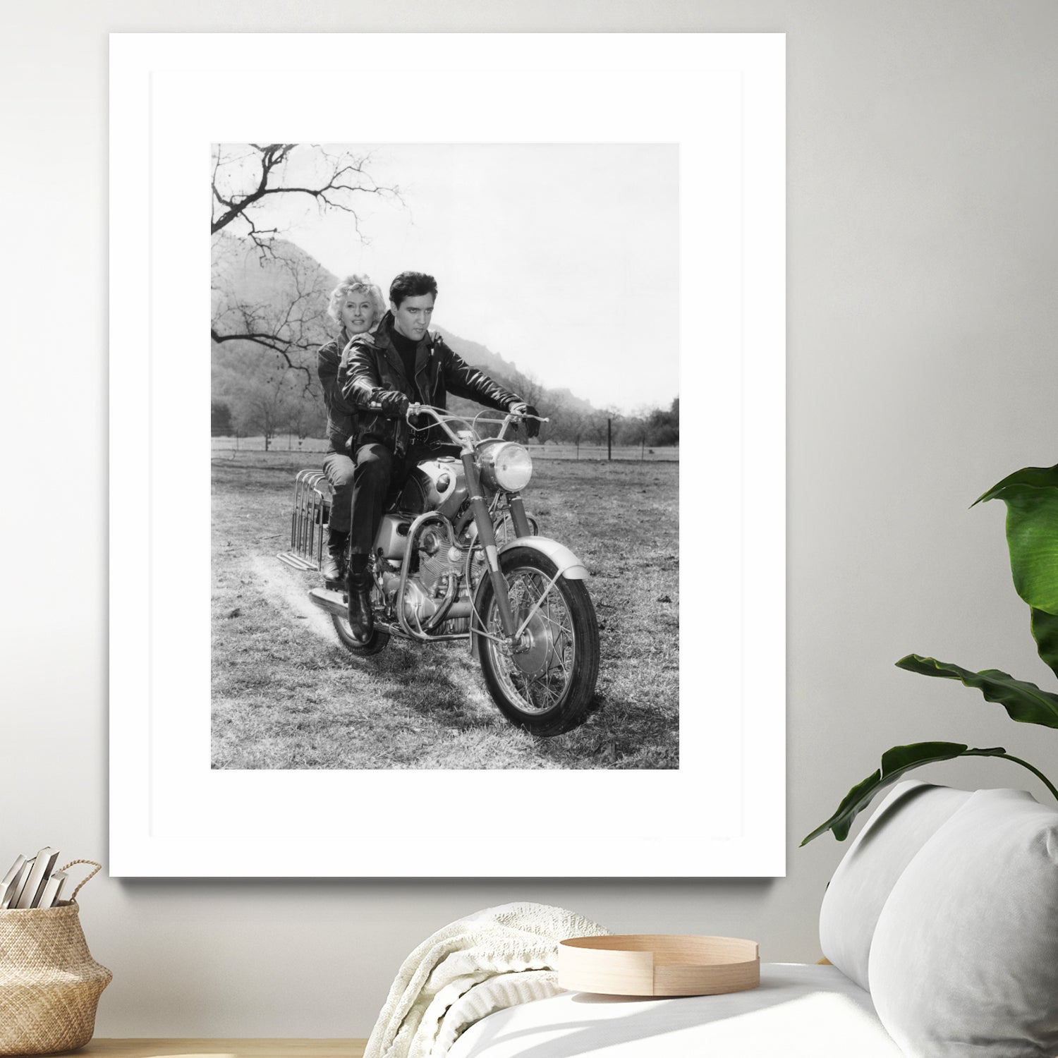 Barbara Stanwyck And Elvis Presley by Bridgeman Images on GIANT ART - black and white photography