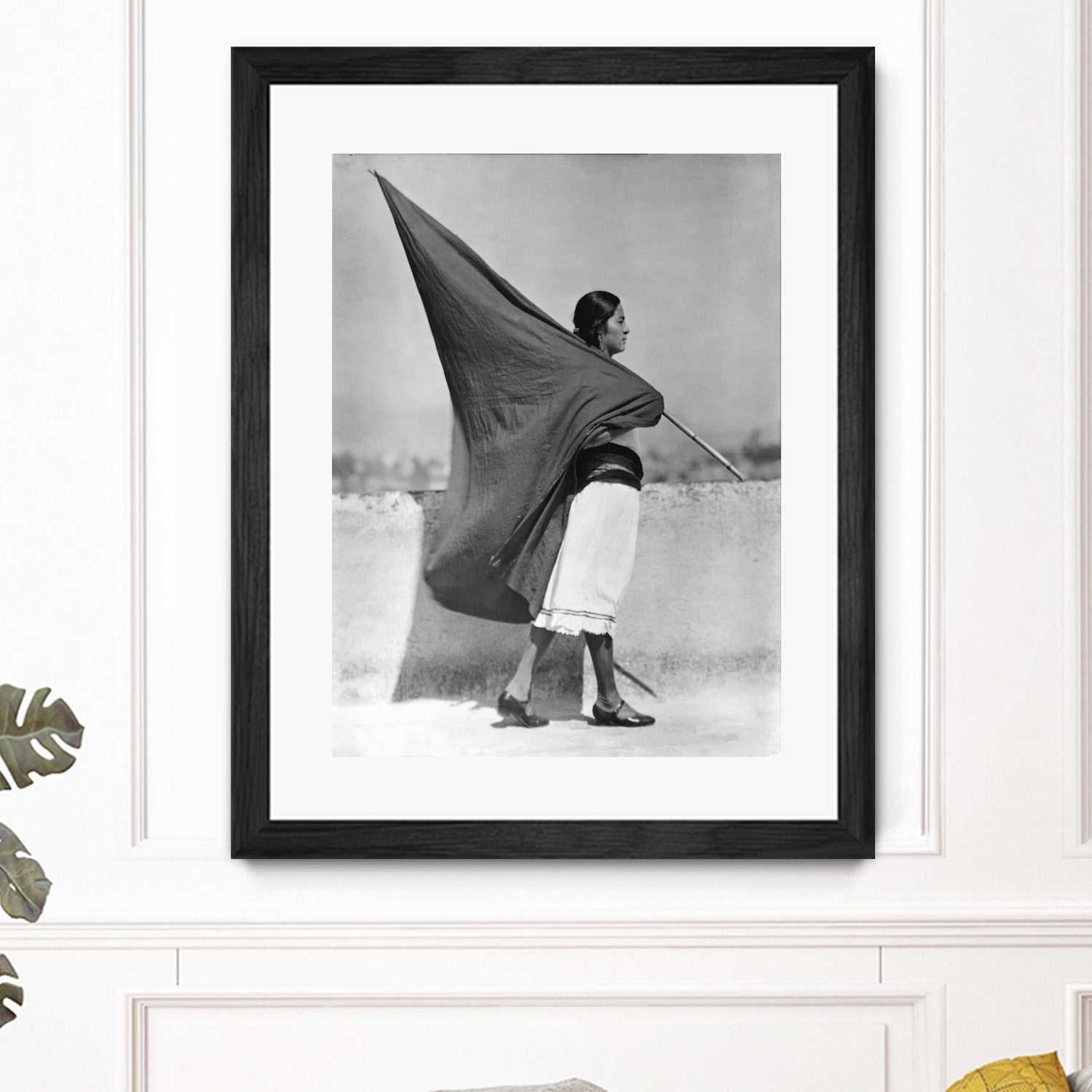 Woman with Flag, Mexico City, 1928 by Bridgeman Images on GIANT ART - black and white photography