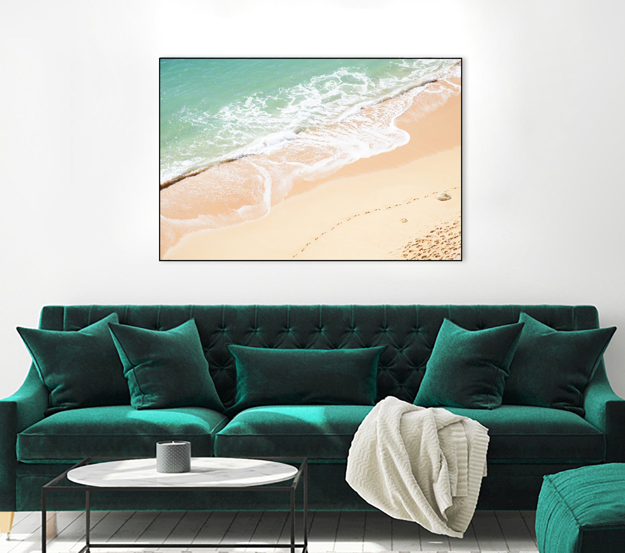 Atlantic Ocean Bliss 7 by Anitas Bellas Art on GIANT ART - beige landscape turquoise water