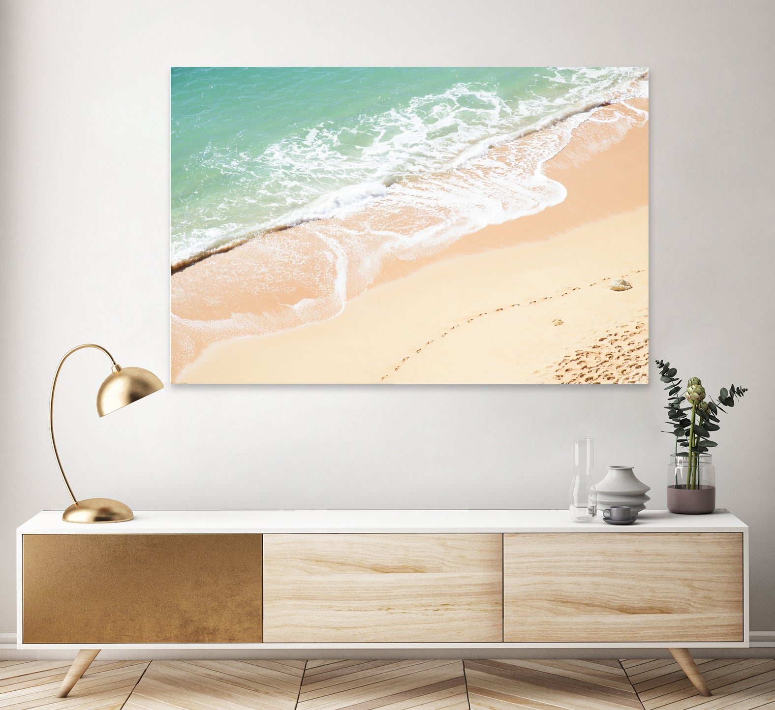 Atlantic Ocean Bliss 7 by Anitas Bellas Art on GIANT ART - beige landscape turquoise water