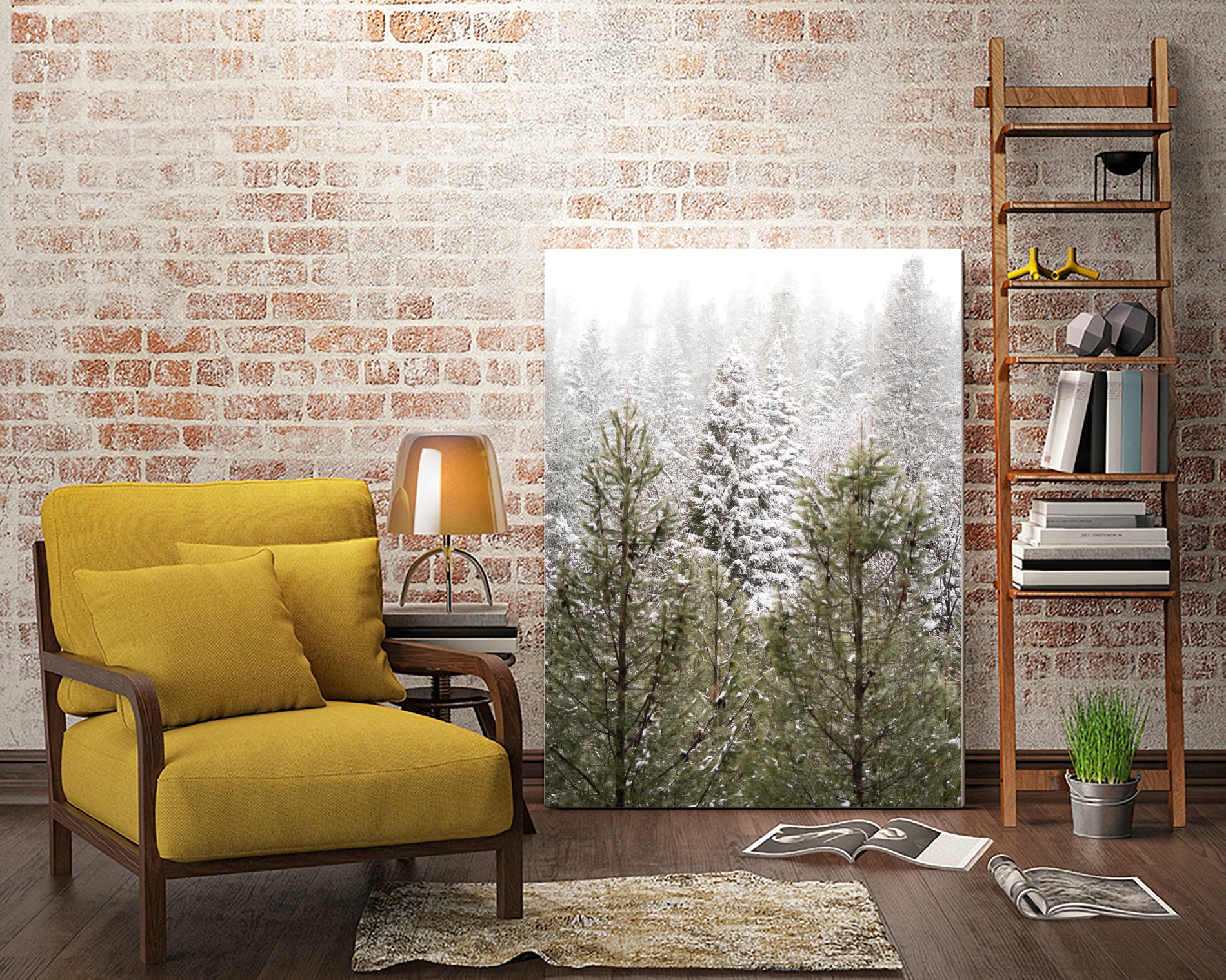 Winter in the Forest by Arlene Carley on GIANT ART - green photo manipulation