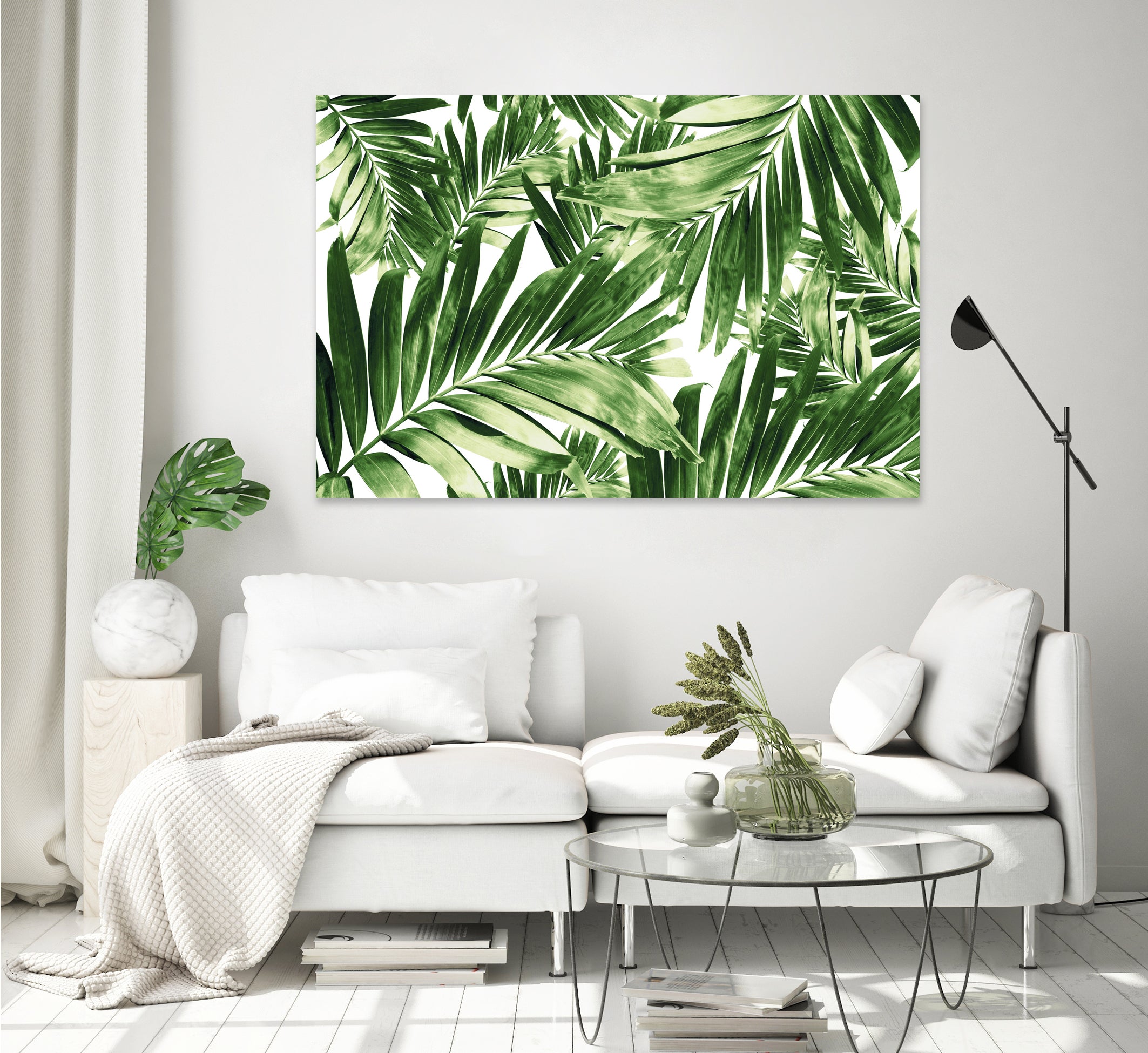 Palm Leaves Pattern Love 2 by Anitas Bellas Art on GIANT ART - coastal