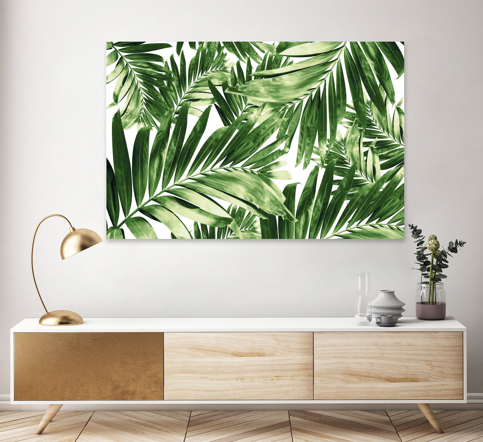 Palm Leaves Pattern Love 2 by Anitas Bellas Art on GIANT ART - coastal