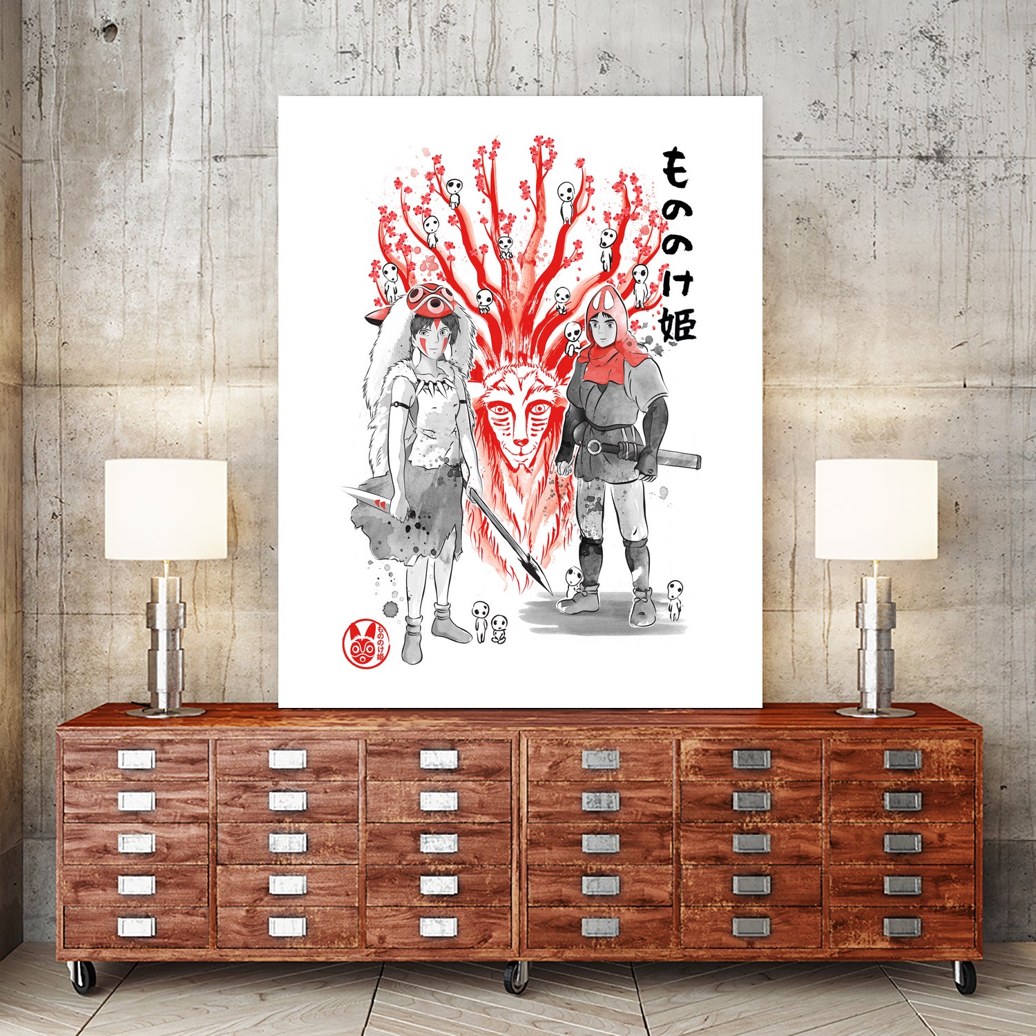 Wolf Princess sumi-e by Antonio Camarena on GIANT ART - white digital painting