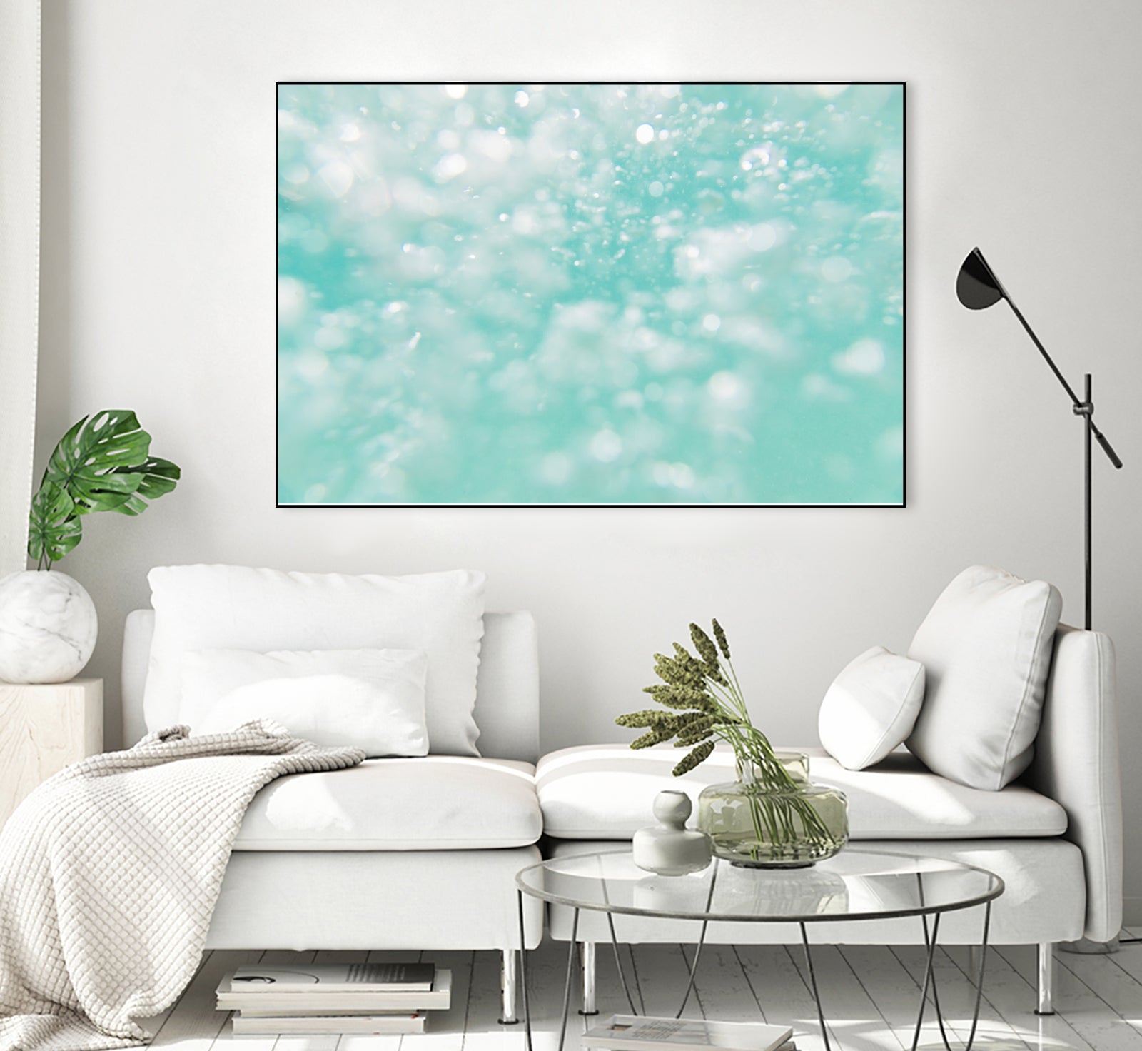 Underwater Caribbean Bubbles Dream 1 by AnitasBellasArt on GIANT ART - blue coastal