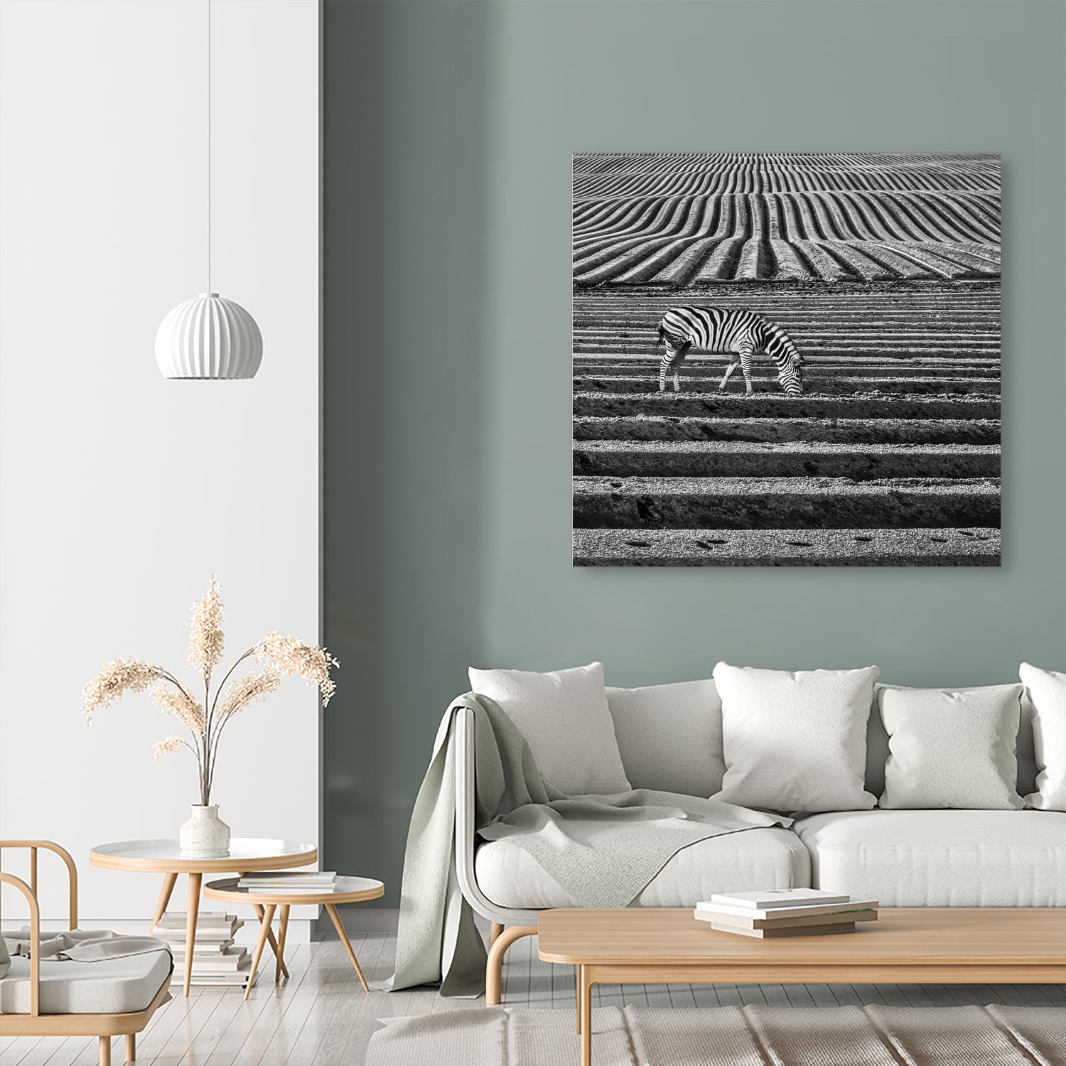 Zebra Field by Dariusz Klimczak on GIANT ART - gray photo illustration