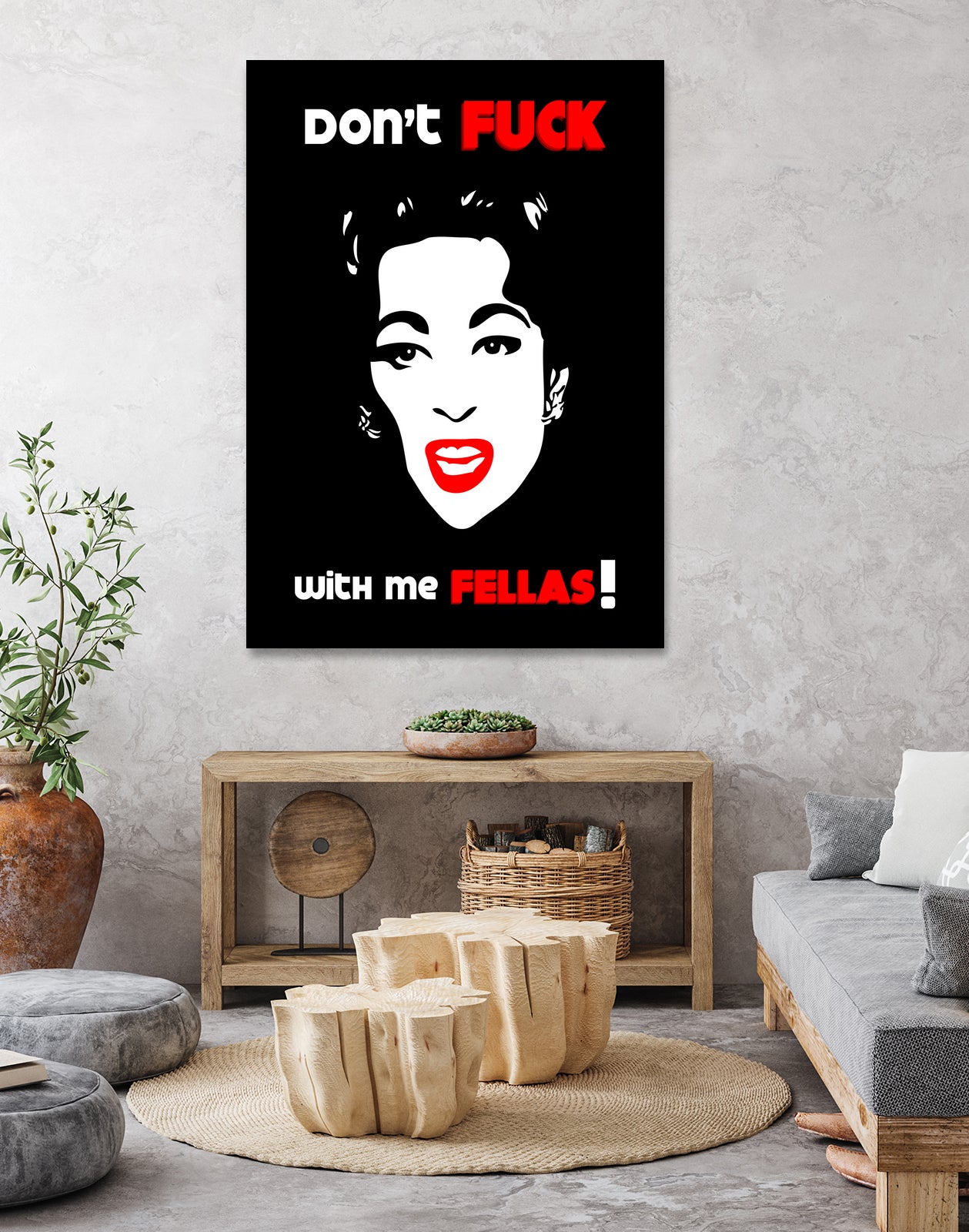 Mommie Dearest | Don't Fuck with me Fellas | Pop Art by William Cuccio on GIANT ART - black digital painting
