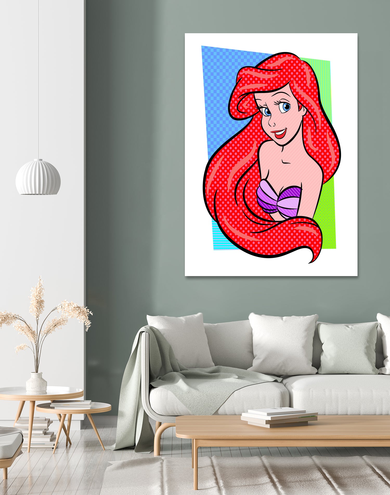 Ariel | The Little Mermaid | Pop Art by William Cuccio on GIANT ART - red digital painting