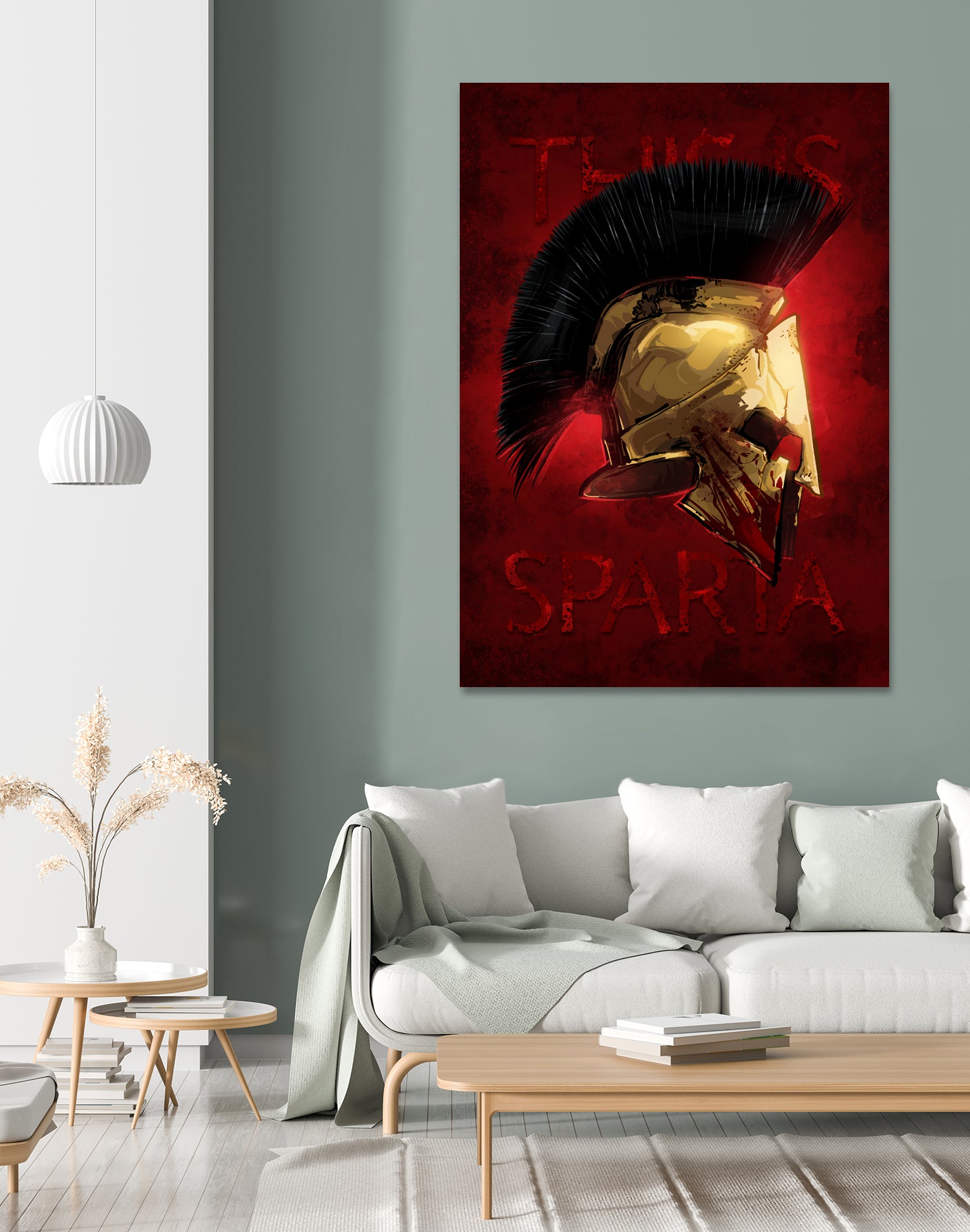 300 Spartan Helmet by Nikita Abakumov on GIANT ART - red digital painting
