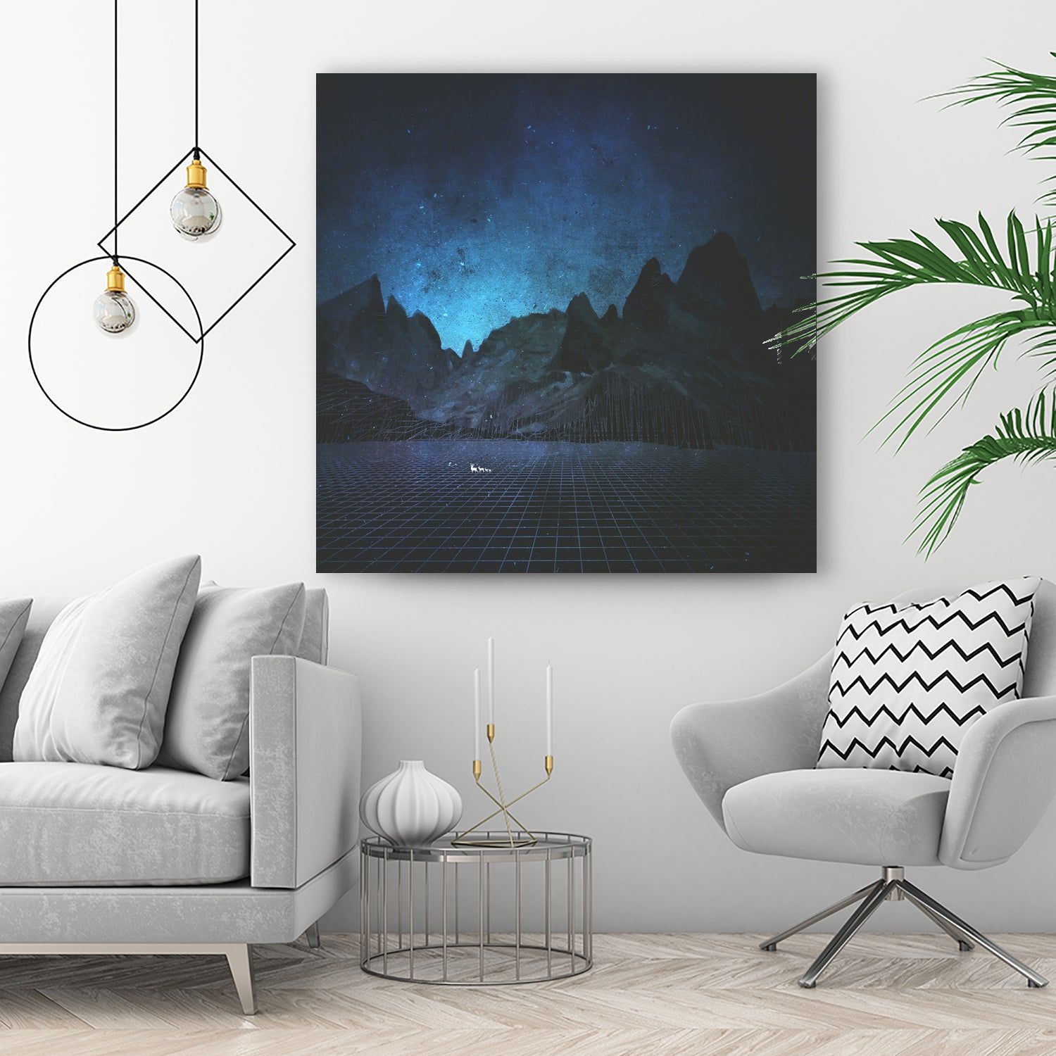 When The Night Has Come, And The Land Is Dark by Jamison Gish on GIANT ART - blue digital painting