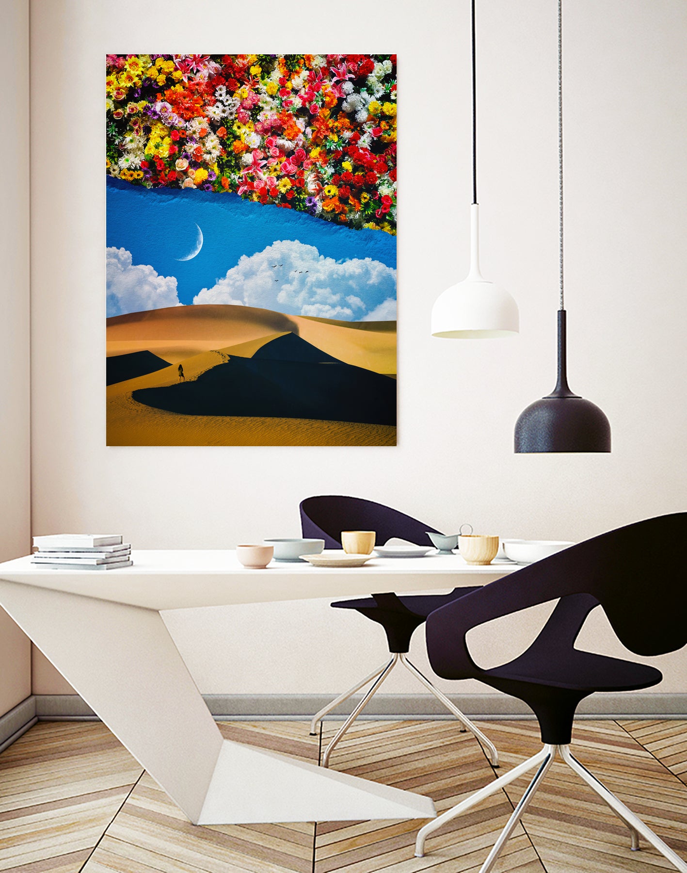 A Desert Full Of Flowers by Seam Less on GIANT ART - black photo manipulation