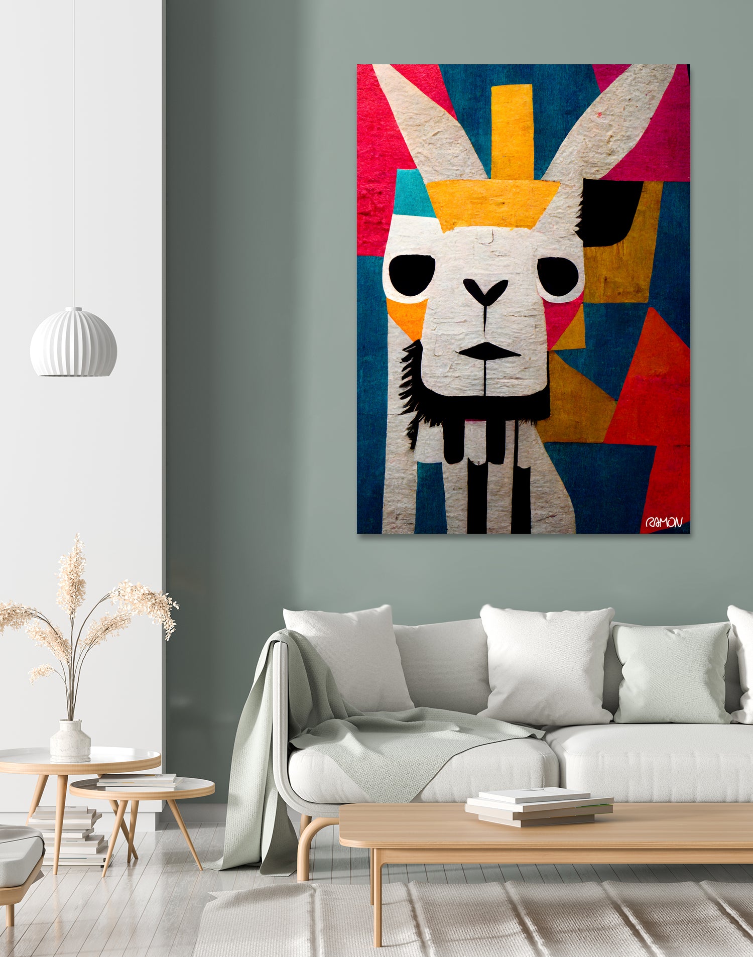 Abstract Art Alpaca by Ramon Souza on GIANT ART - white digital painting