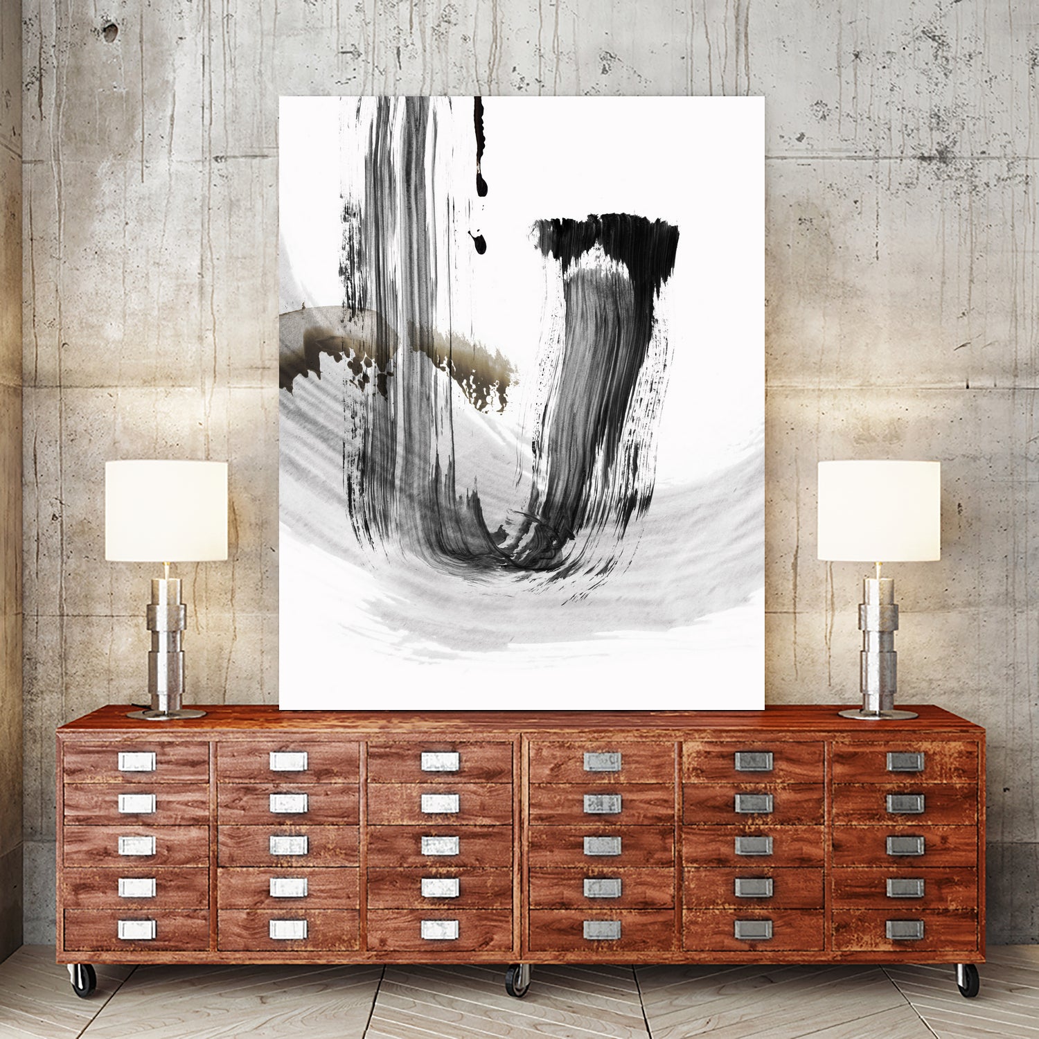 A Loner I by Pi Studio on GIANT ART - gray mixed media