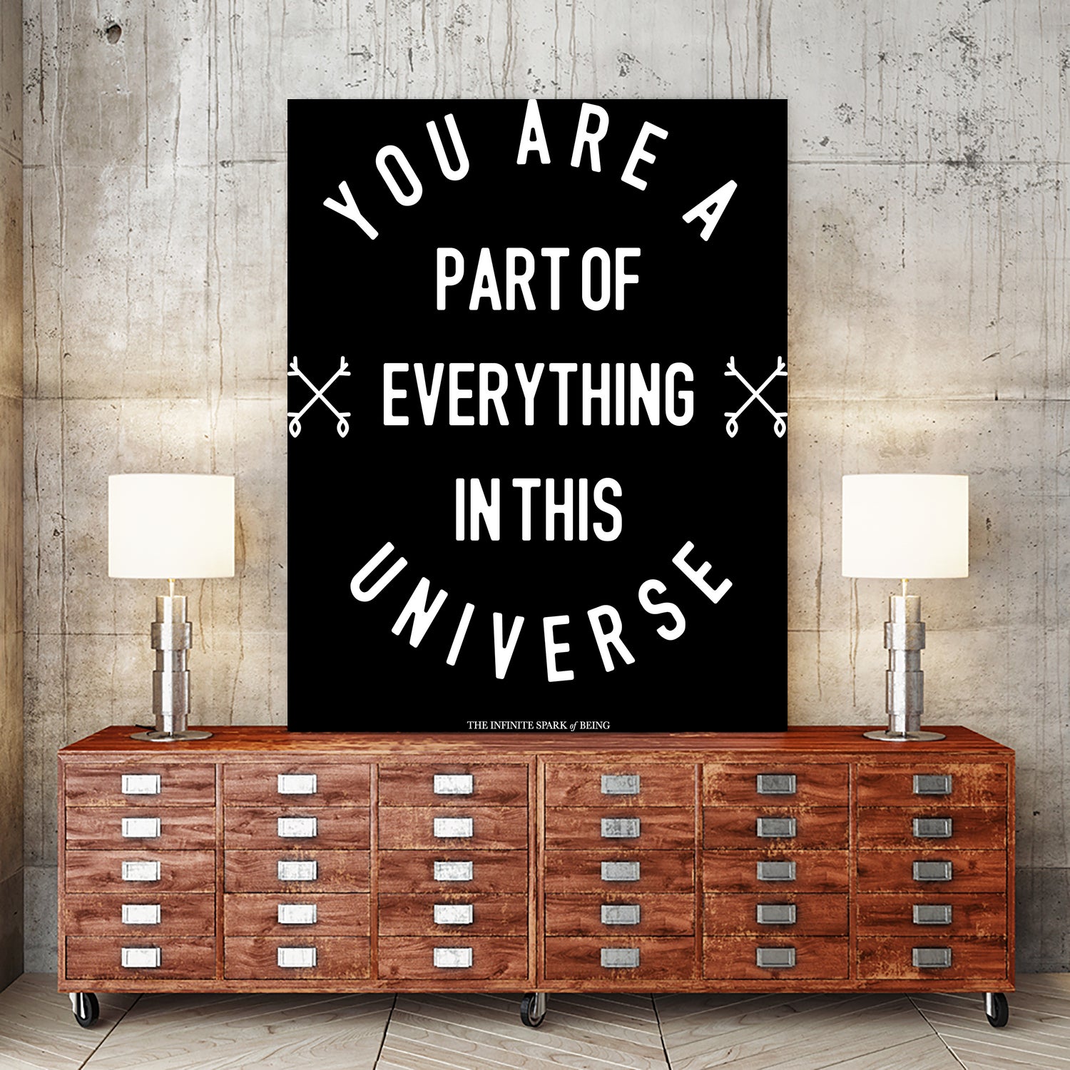 You Are Part of Everything (II) by The Infinite Spark of Being Keith Welsh on GIANT ART - black typography