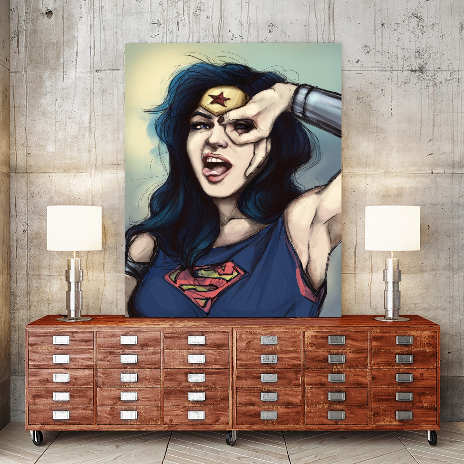 WonderWoman Cosplay by Cristina Dascalu on GIANT ART - blue digital painting