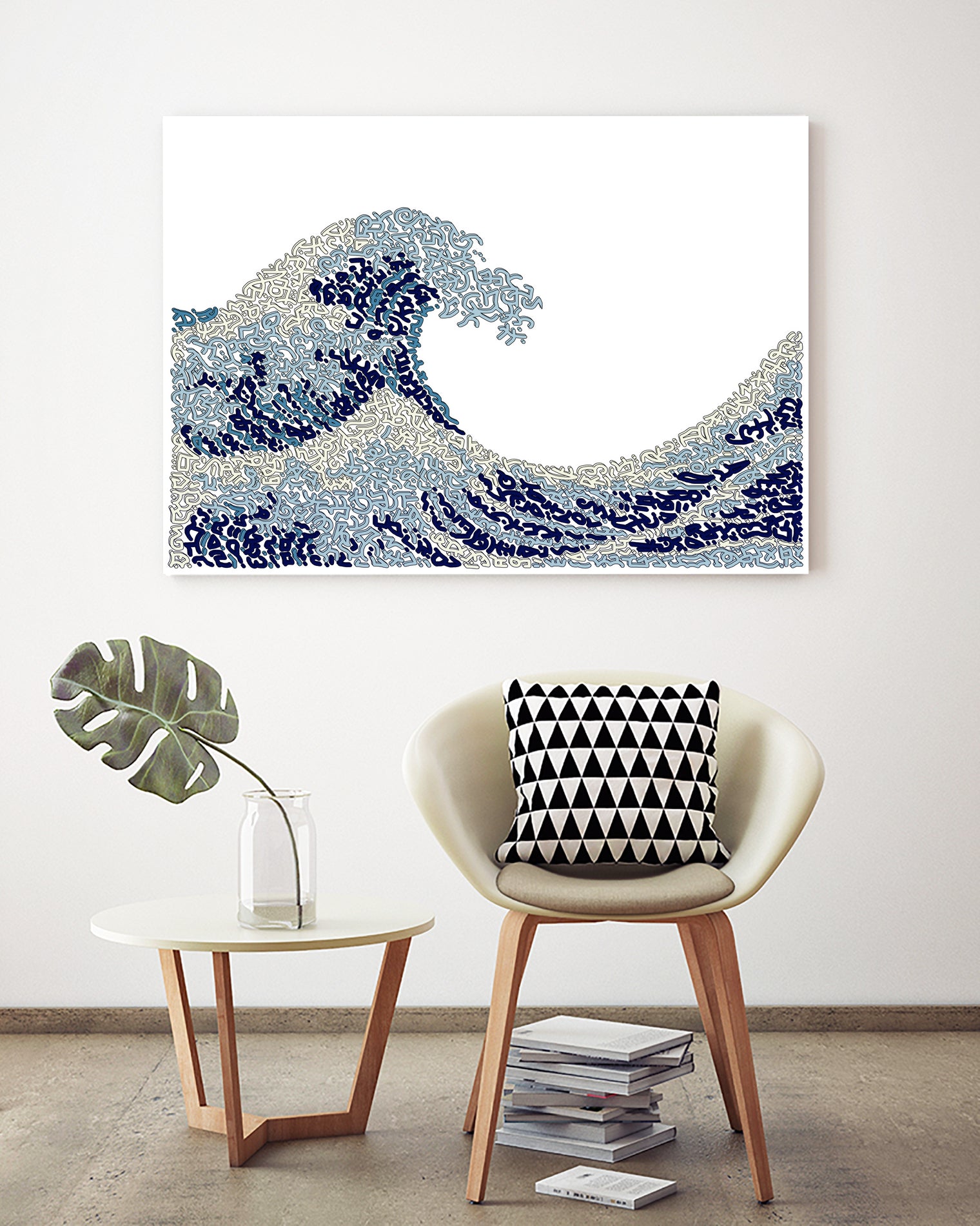 The Wave by Caroline BESSIERES on GIANT ART - blue digital drawing
