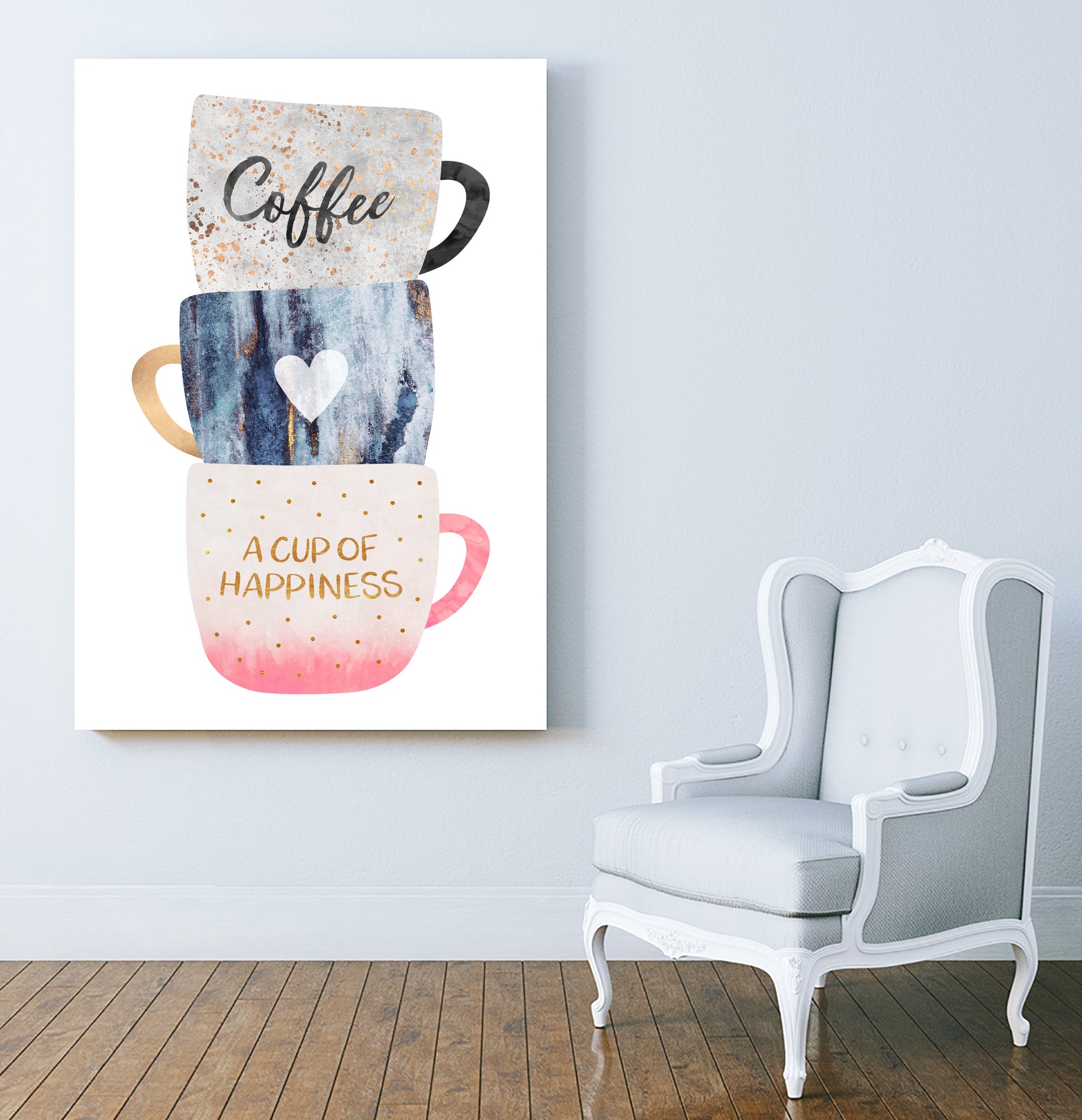 A cup of happiness by Elisabeth Fredriksson on GIANT ART - gray digital painting