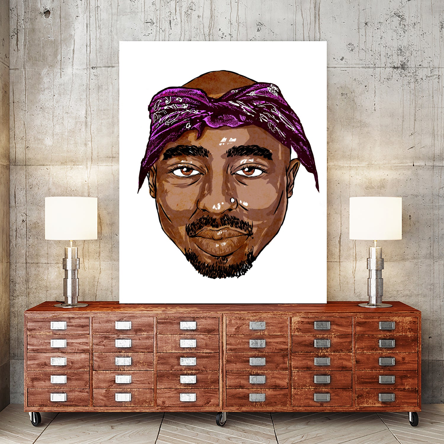 2Pac by Delano Limoen on GIANT ART - brown digital painting