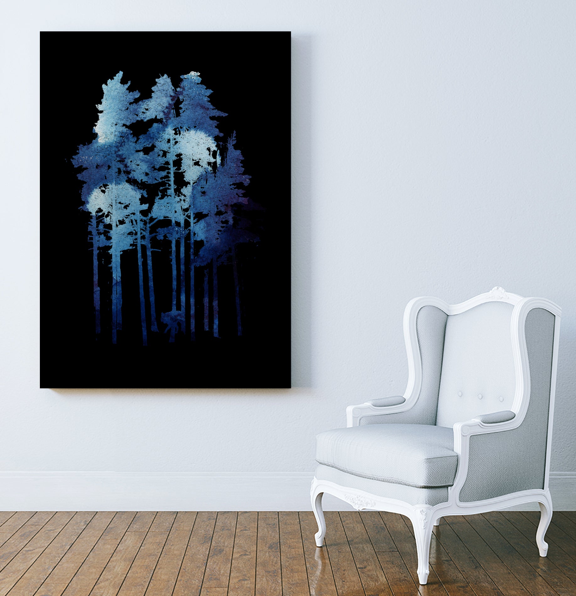 Winter wolf by Robert Farkas on GIANT ART - blue digital painting