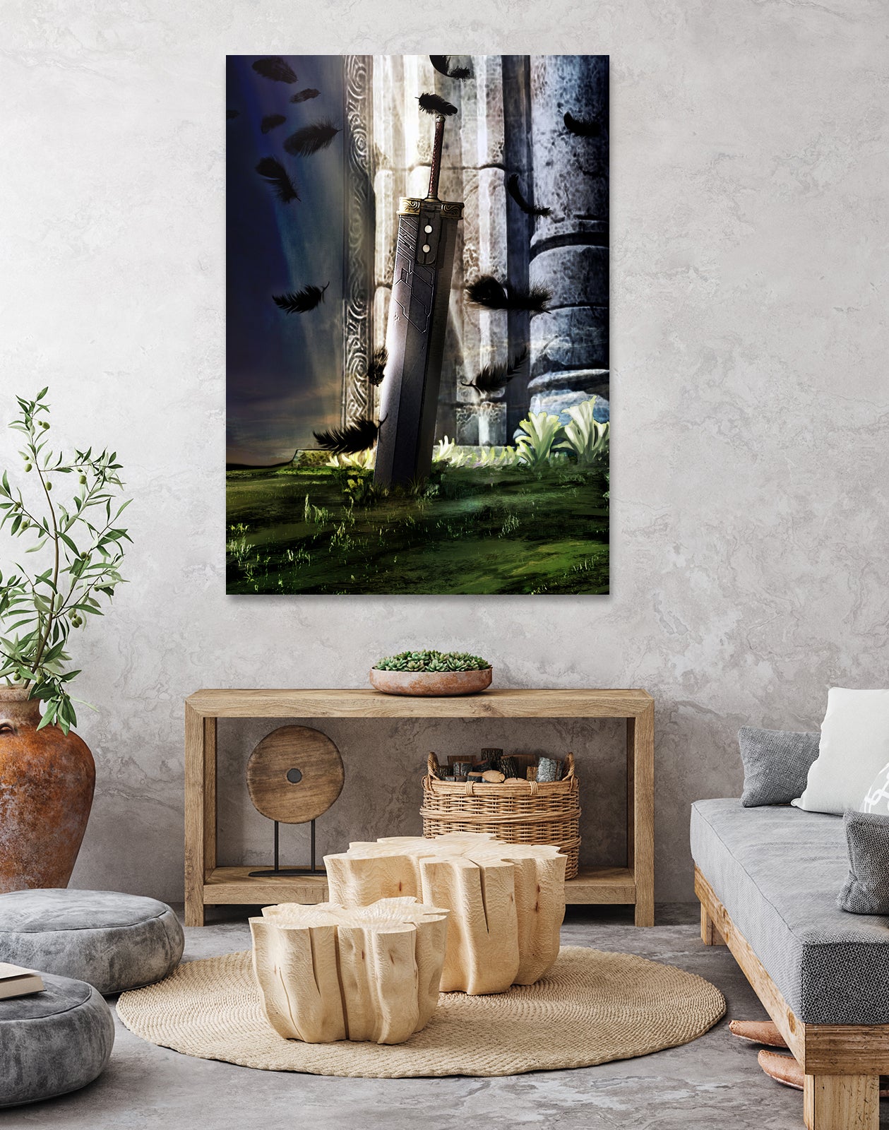 A Hero's sword - Final Fantasy VII Artwork by MCAshe 24 on GIANT ART - green digital painting