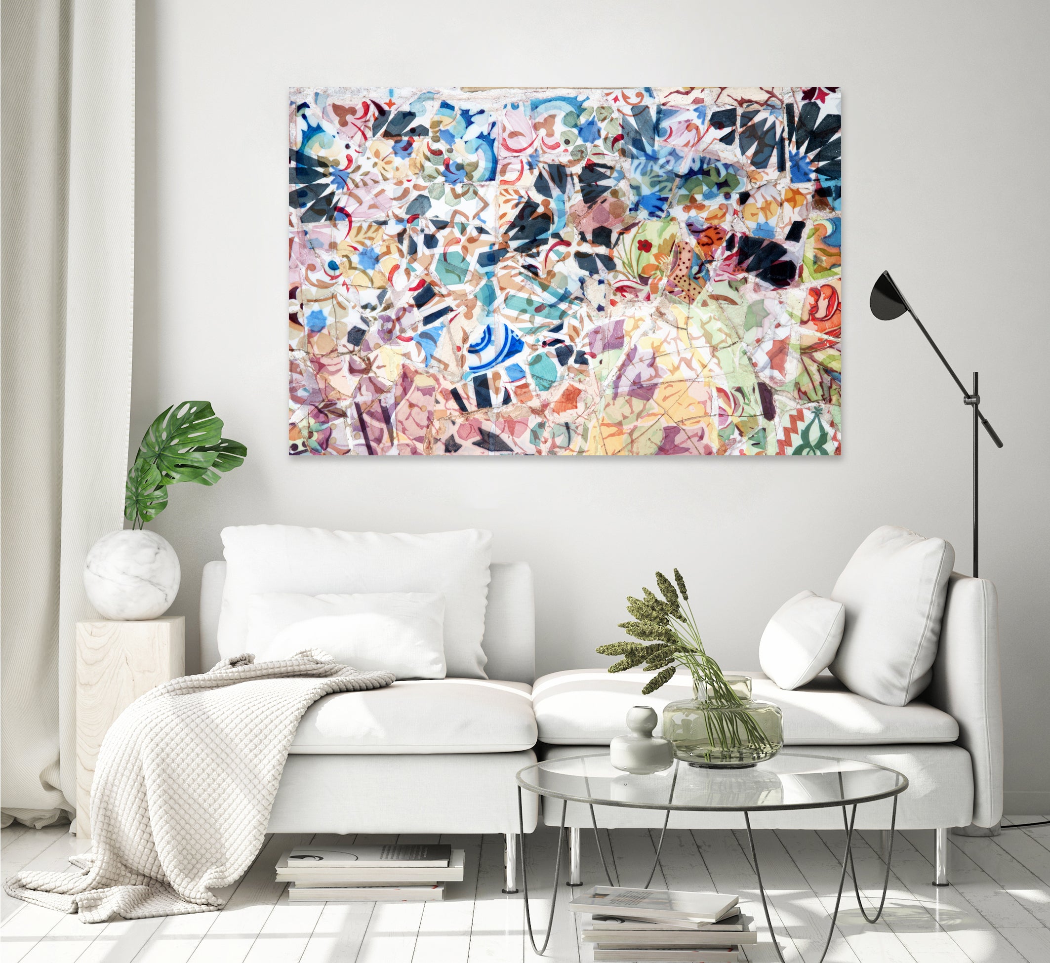 Mosaic of Barcelona VII by amini 54 on GIANT ART - red photo illustration