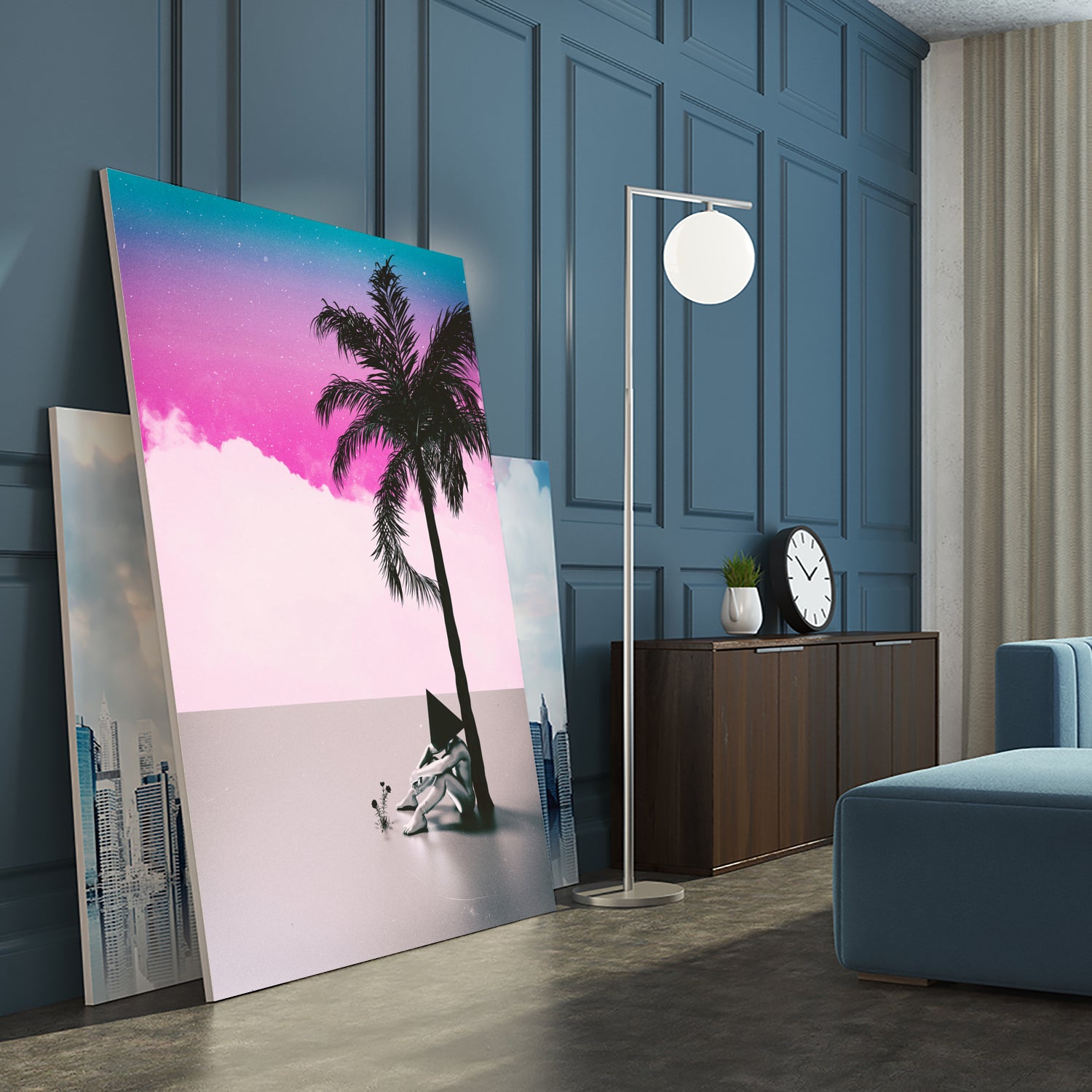 PALM TREE 18 by Adam Priester on GIANT ART - pink 3d art