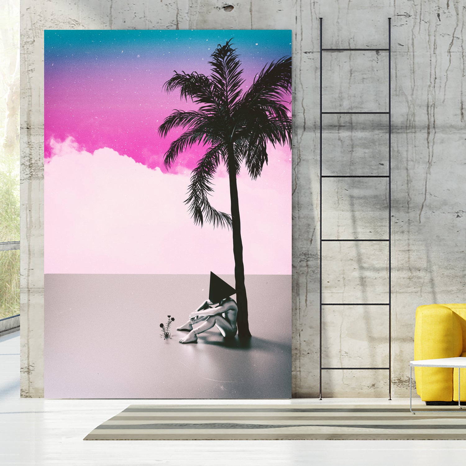 PALM TREE 18 by Adam Priester on GIANT ART - pink 3d art