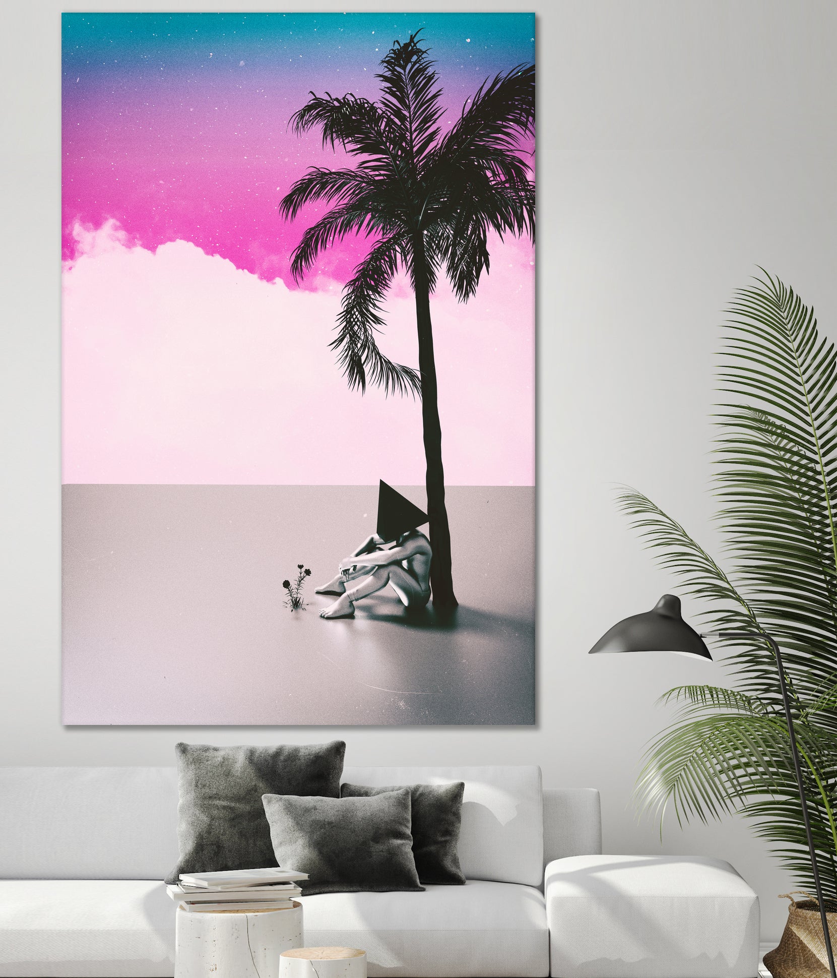 PALM TREE 18 by Adam Priester on GIANT ART - pink 3d art