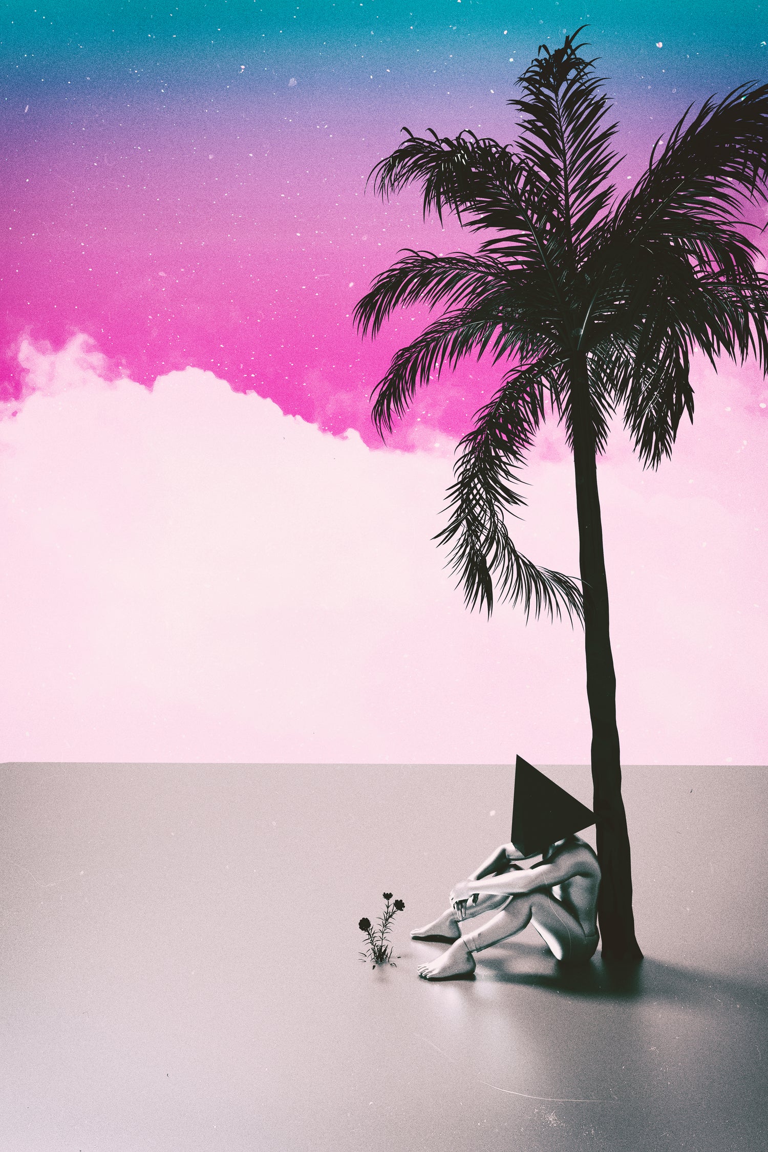 PALM TREE 18 by Adam Priester on GIANT ART - pink 3d art