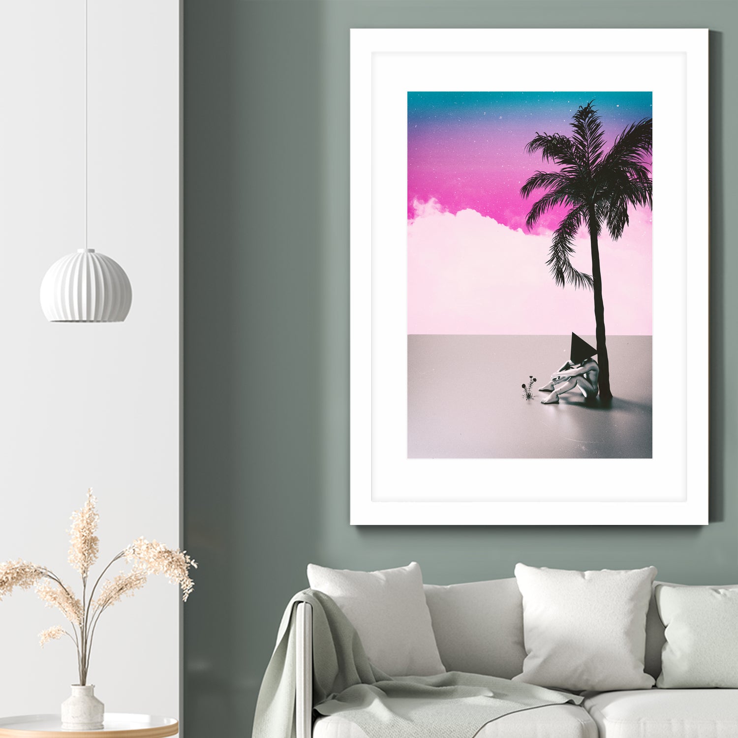 PALM TREE 18 by Adam Priester on GIANT ART - pink 3d art