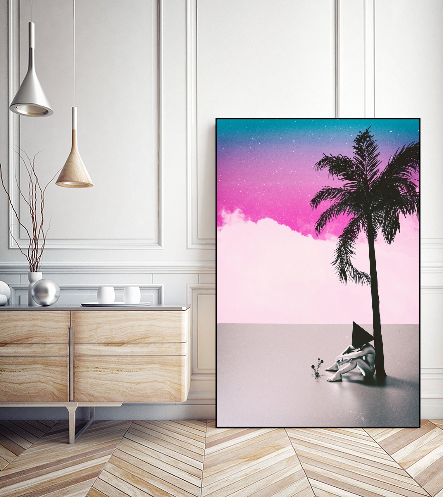 PALM TREE 18 by Adam Priester on GIANT ART - pink 3d art