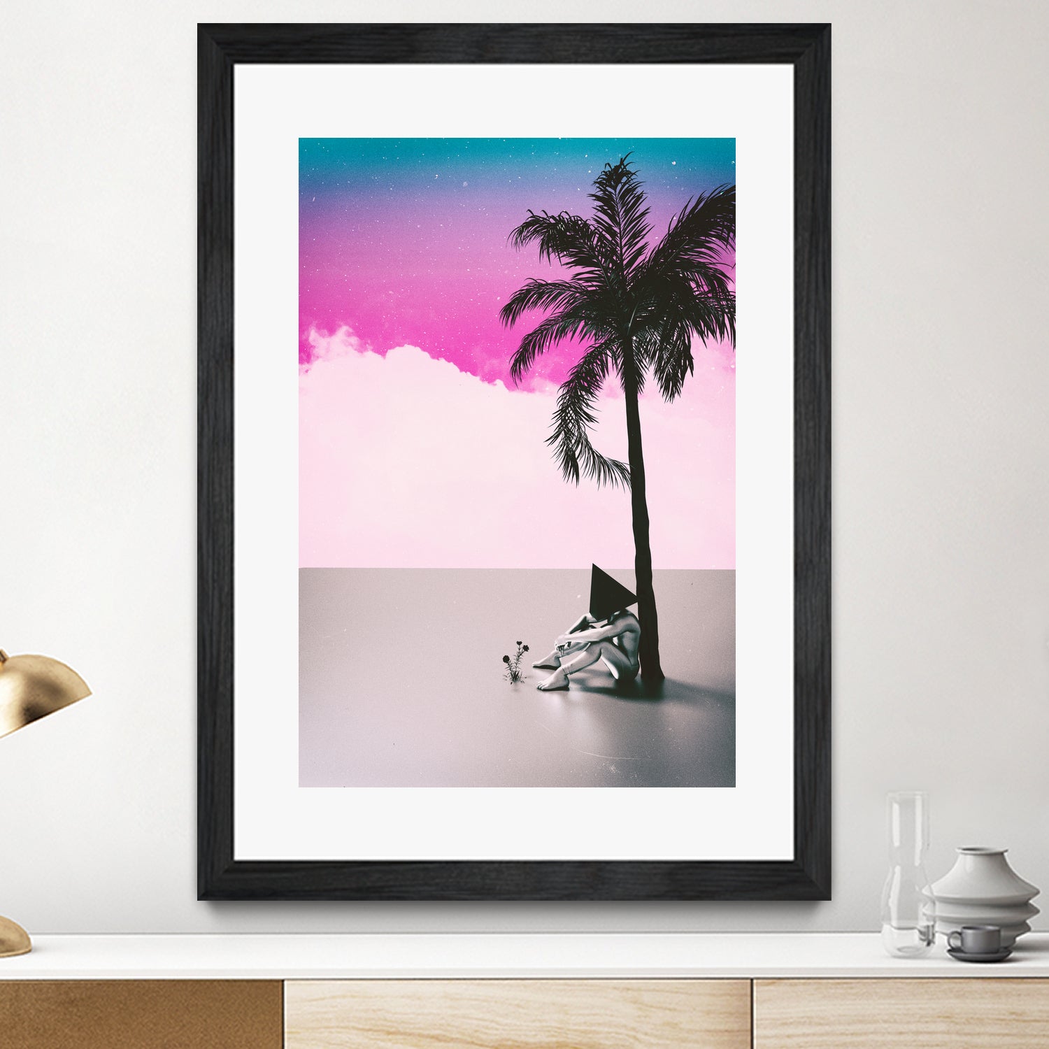 PALM TREE 18 by Adam Priester on GIANT ART - pink 3d art