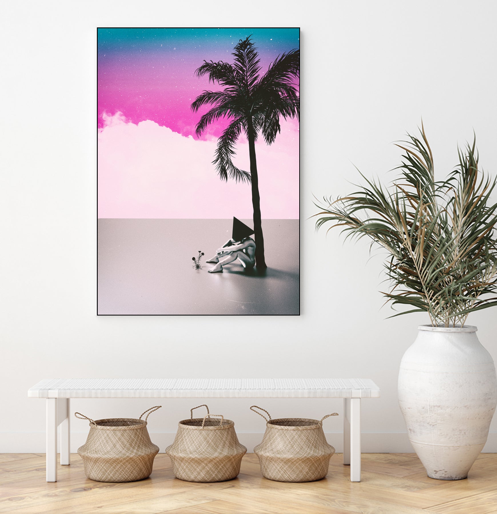 PALM TREE 18 by Adam Priester on GIANT ART - pink 3d art