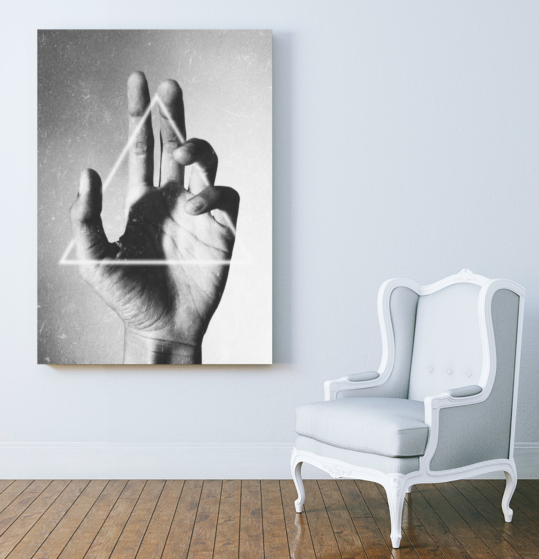 Hand + Triangle by Annisa Tiara Utami on GIANT ART - gray photo manipulation