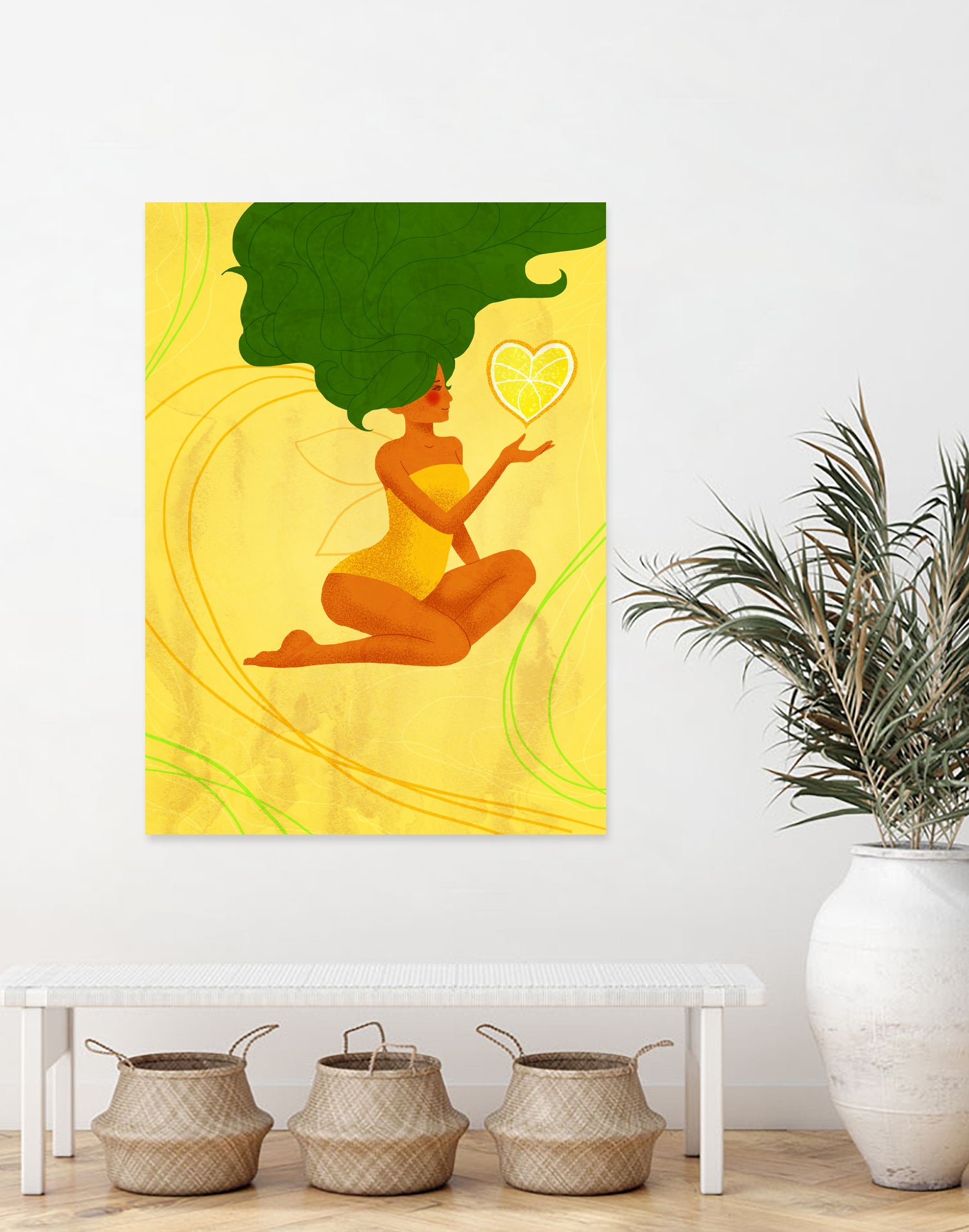 Yellow Lemon Life by Nadia Tokareva on GIANT ART - yellow character design